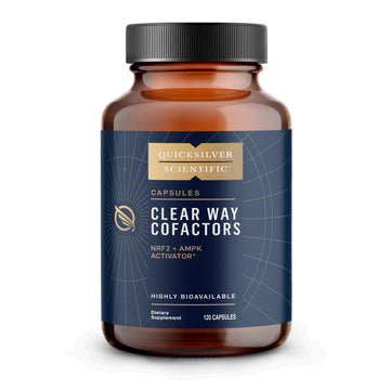 Quicksilver Scientific Clear Way Cofactors - Body Detox Cleanse Support with Vitamin B1, Dandelion Extract, Quercetin & Nattokinase Enzyme - Antioxidant Cleanse to Support Gut Health (120 Capsules) Quicksilver Scientific buy supplements canada