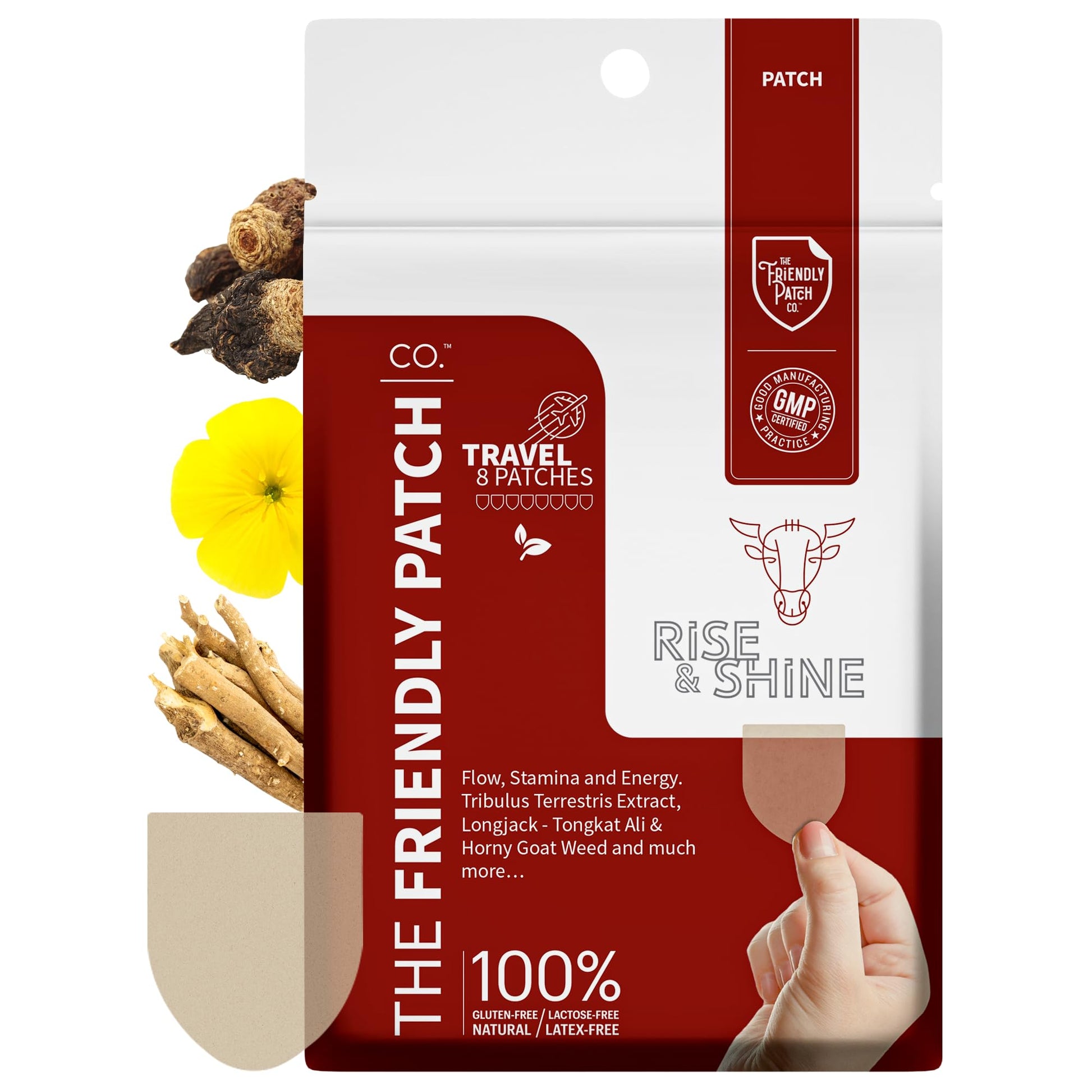 Relief Day & Rise & Shine Patch Bundle - Arnica, White Willow Bark, Tongkat Ali, Horny Goat Weed, Saffron & Peppermint for Soreness, Strength, and Performance Support - 16 Plant-Powered Patches for Me The Friendly Patch CO. buy supplements canada
