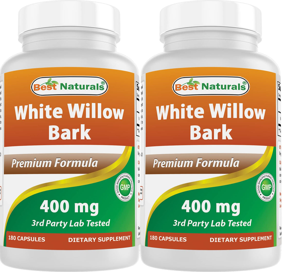 Best Naturals White Willow Bark 400 mg 180 Capsules (180 Count (Pack of 2)) Best Naturals buy supplements canada