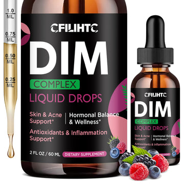DIM Liquid Drops Supplement Women – Hormone Harmony for Women & Acne Supplements with Multivitamins, Inositol, Sulforaphane - Hormone Balance, Clear Skin & Mood Support, Mixed Berry Flavor 2 Fl Oz CFILIHTC buy supplements canada