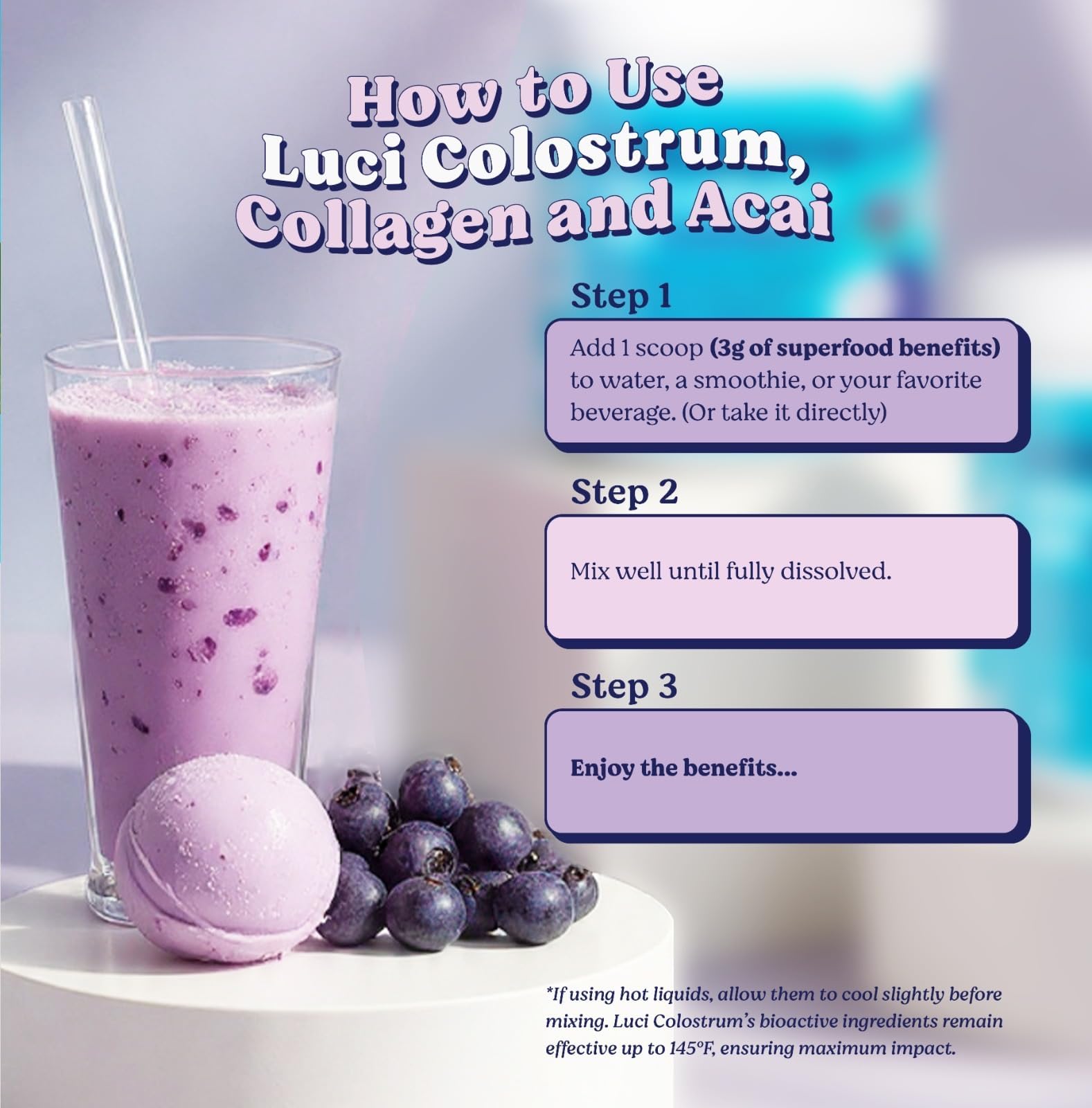 Luci Colostrum Powder 60 Servings, 3 in 1 with Collagen Peptides and Acai, Bovine Colostrum for Gut Health, Bloating, Collagen Protein for Muscle, Skin, Hair, Nails and Immunity, Gluten & Fat Free Luci Nutrition buy supplements canada