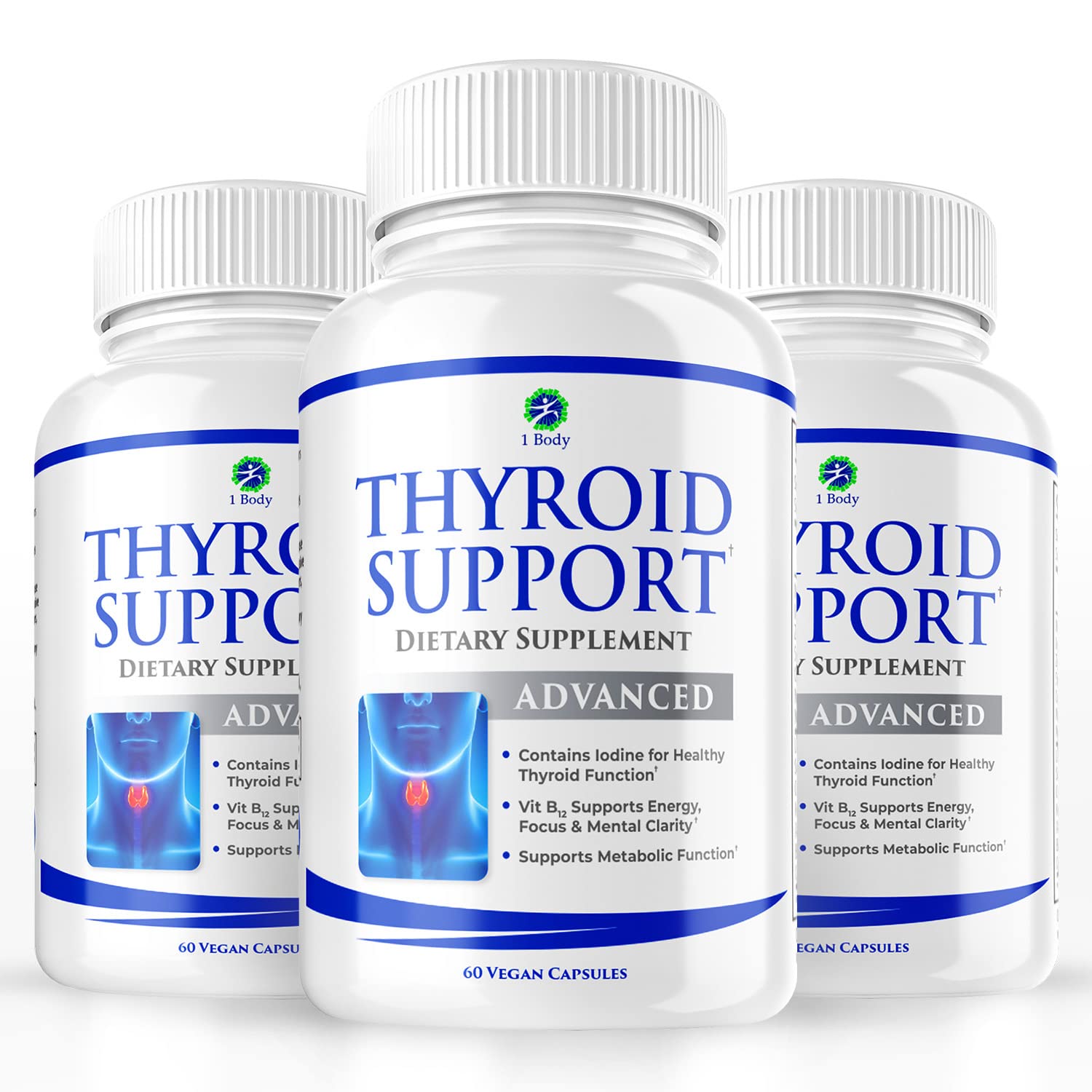 Thyroid Support Supplement for Women and Men - 3 Pack 90 Days 1 Body buy supplements canada