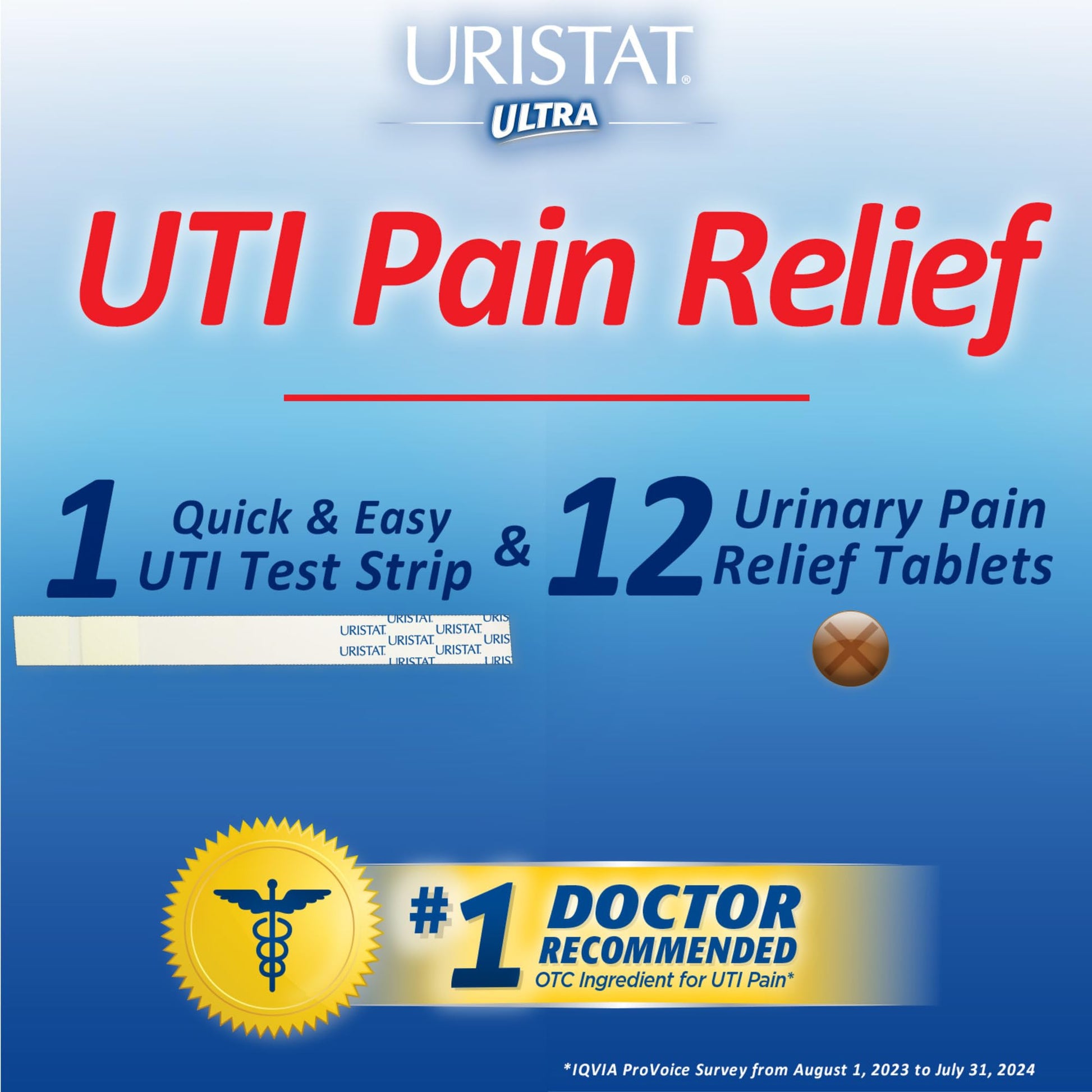 Uristat Ultra Strength Urinary Tract Infection Treatments and Test Relief Kit – 1 UTI Test Strip & 12 Cranberry Flavor Relief Tablets to Ease Urinary Pain, Burning & Urgency URISTAT buy supplements canada