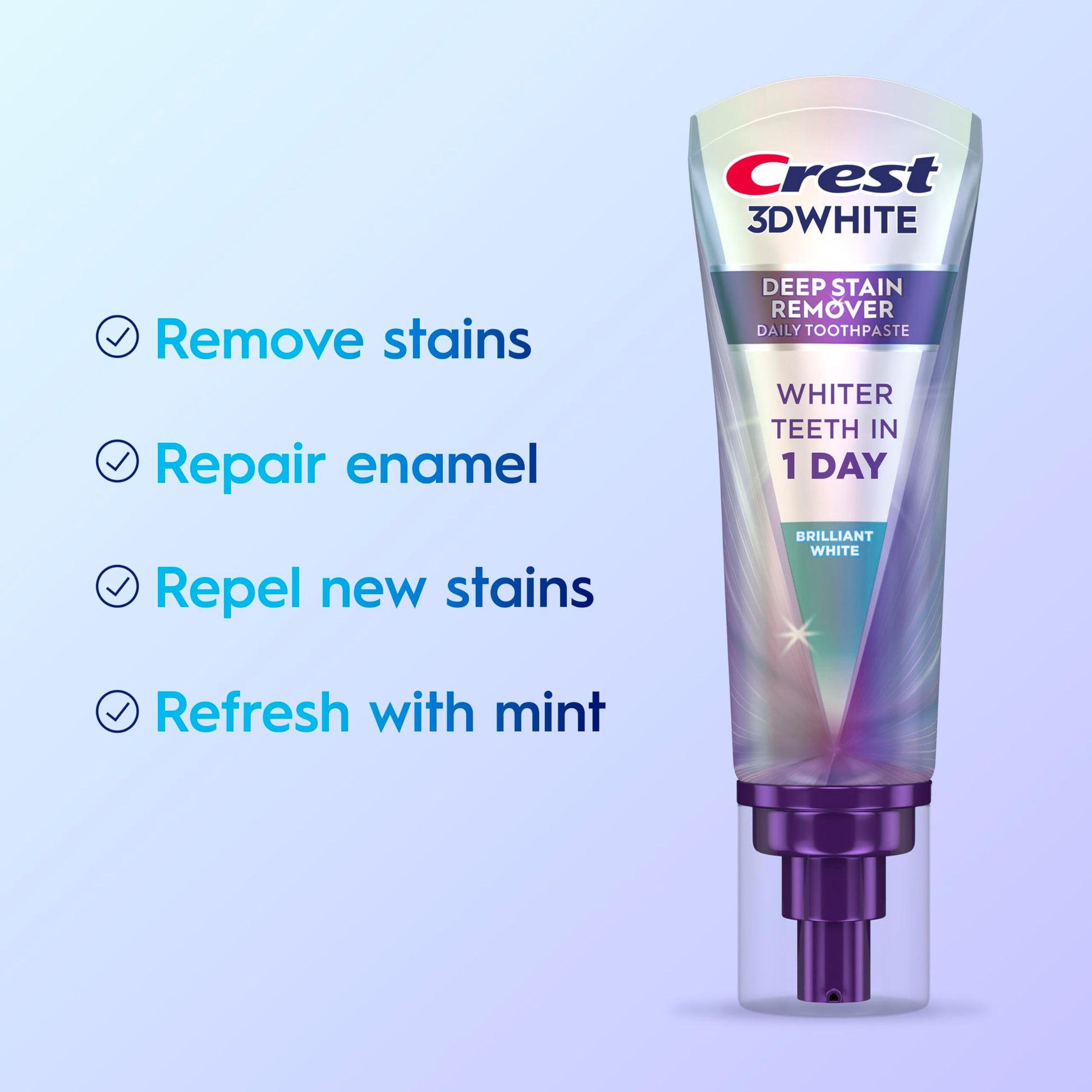 Crest 3DWhite Brilliance Deep Stain Remover Brilliant White Toothpaste - 3.1oz/2pk Crest buy supplements canada