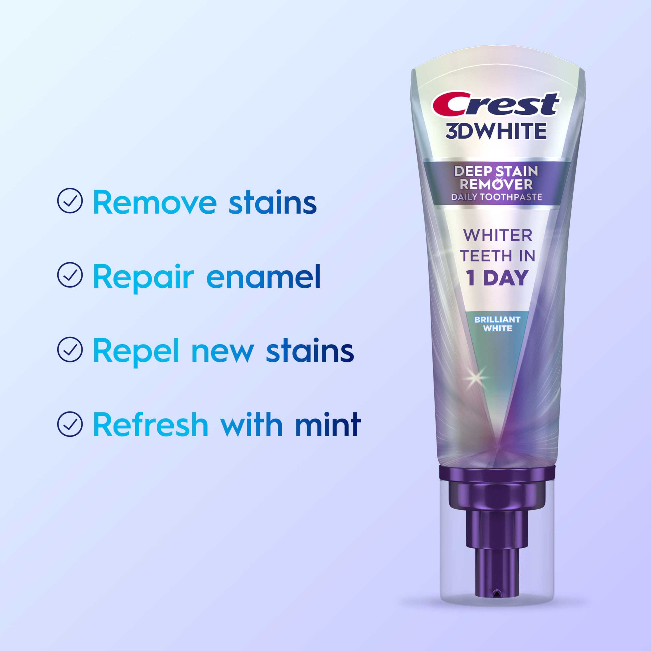 Crest 3DWhite Brilliance Deep Stain Remover Brilliant White Toothpaste - 3.1oz/2pk Crest buy supplements canada