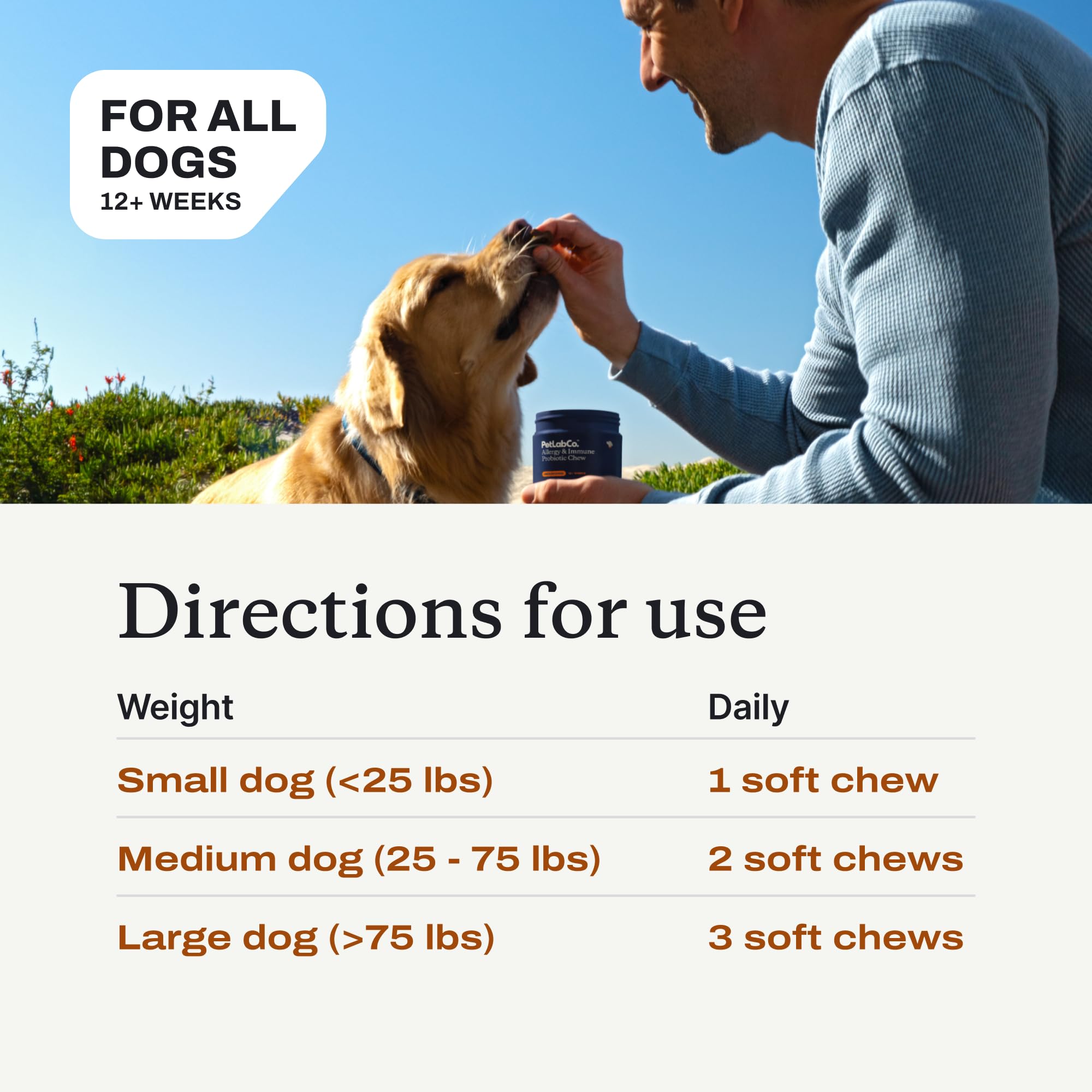 PetLab Co. Allergy & Immune Probiotics for Dogs, Support Seasonal Allergies, Gut & Digestive Health - Pork Flavor - 30 Soft Chews - Packaging May Vary PetLab Co. buy supplements canada