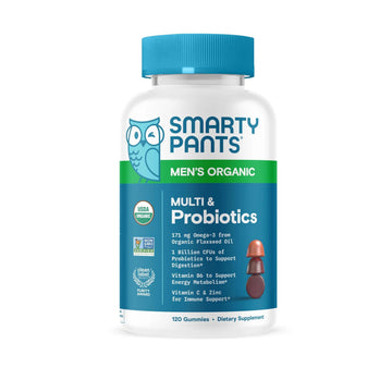 SmartyPants Multivitamin for Men, Organic Gummies: Probiotics, CoQ10, Methylfolate, Omega 3 (ALA), Vitamin D3, C, Vitamin B12 SmartyPants buy supplements canada