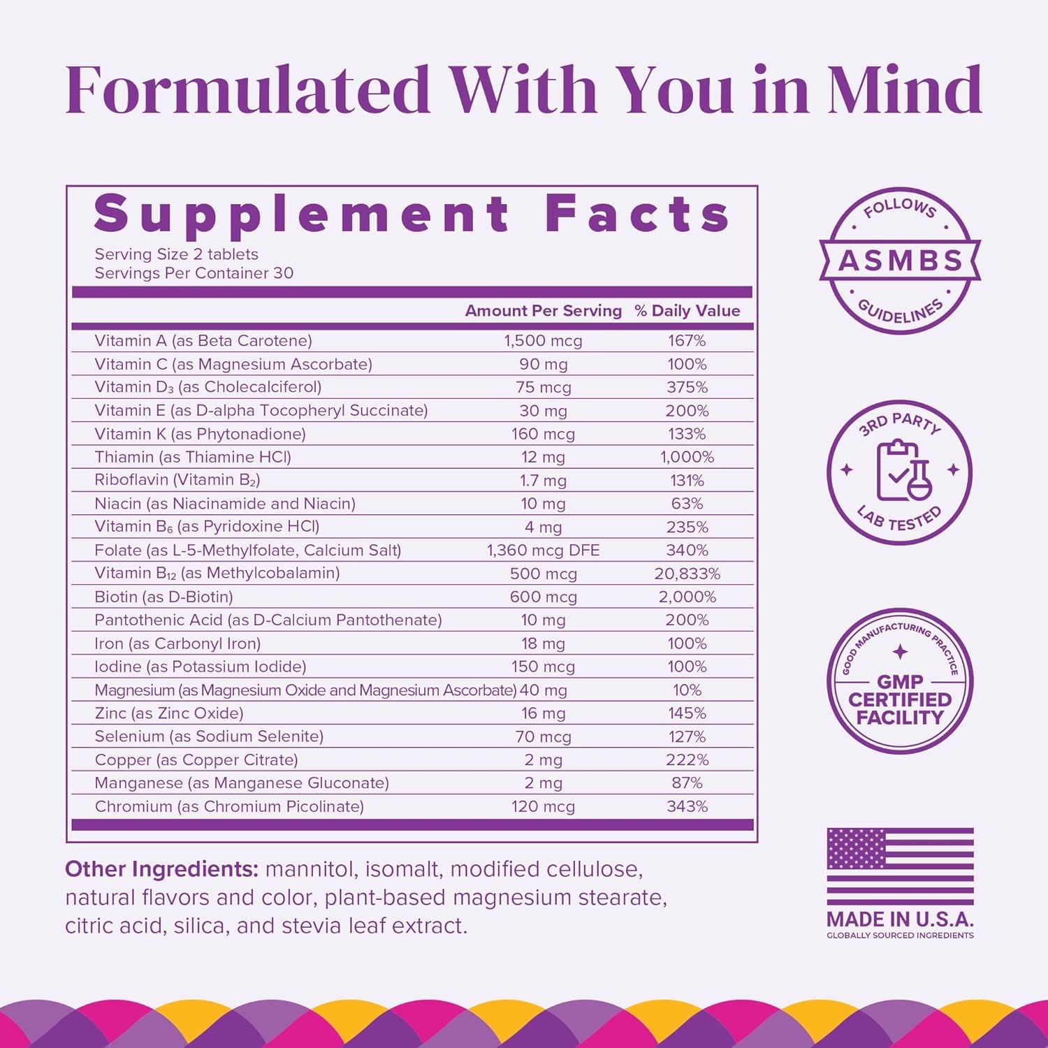 BariMelts Bariatric Multivitamin with Iron - 1 Month Supply (60 Fast-Dissolving Tablets) - Sugar-Free - Post-Op Bariatric Vitamins BariMelts buy supplements canada