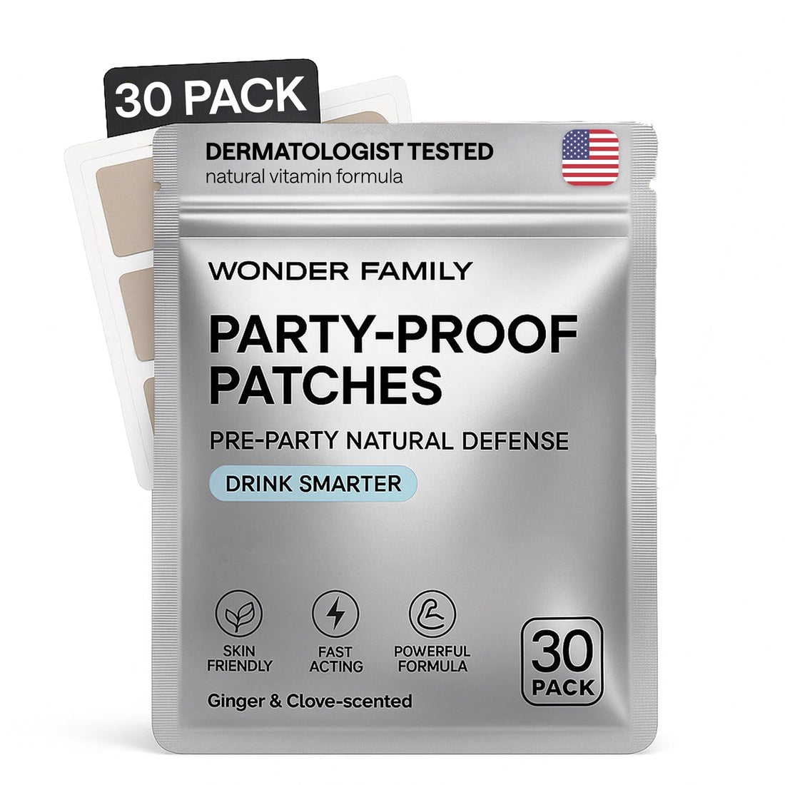 Recovery Patches for Men & Women – Grey Pack Morning Relief After Parties, Drinking & Nights Out – With B-Complex, Vitamins A C D E, Glutathione, Boswellia & Herbal Antioxidants – 30 Patches WONDER FAMILY buy supplements canada