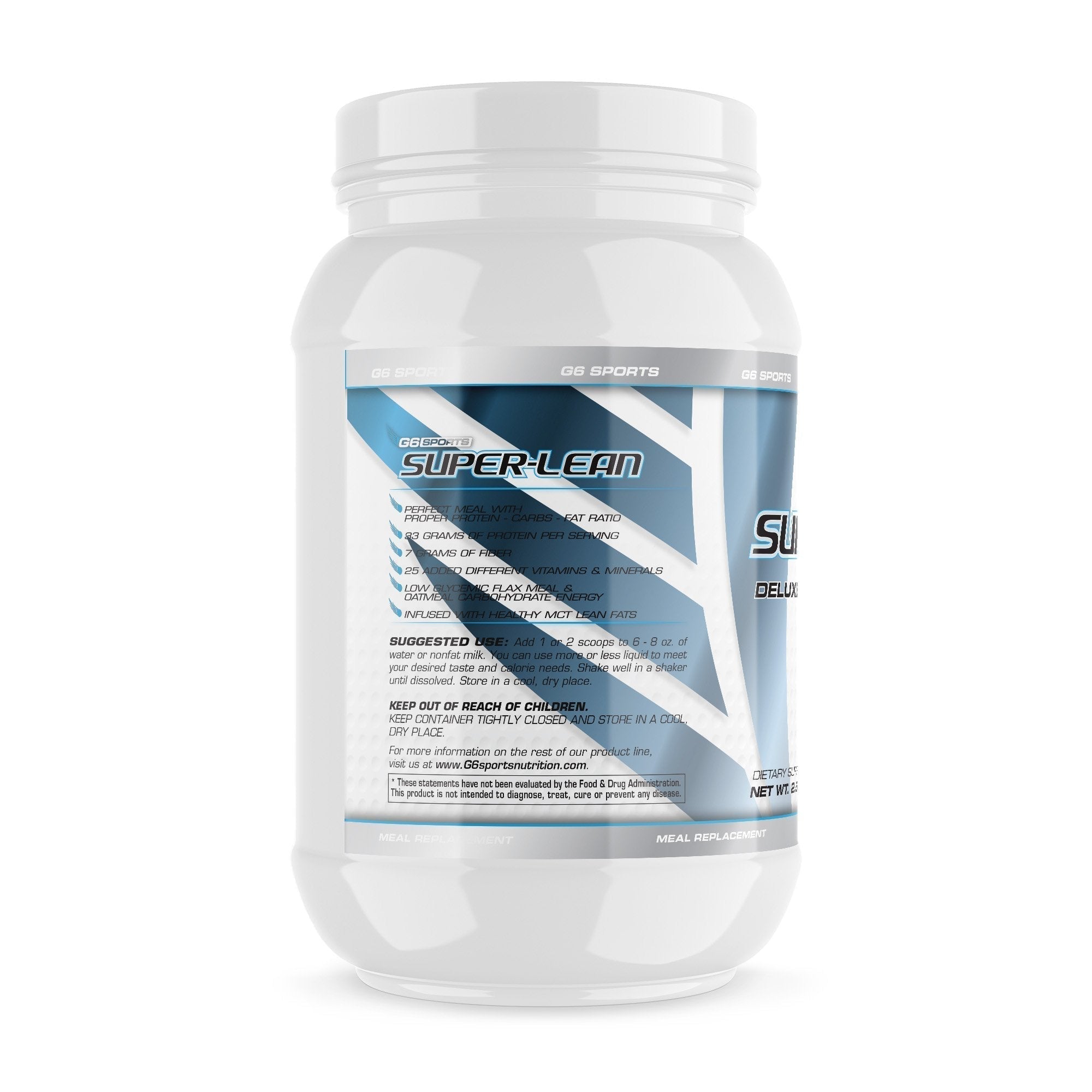 G6 Sports Nutrition Super-Lean Deluxe Meal Replacement (32g Protein, 7g Fiber, 25 Added G6 Sports buy supplements canada
