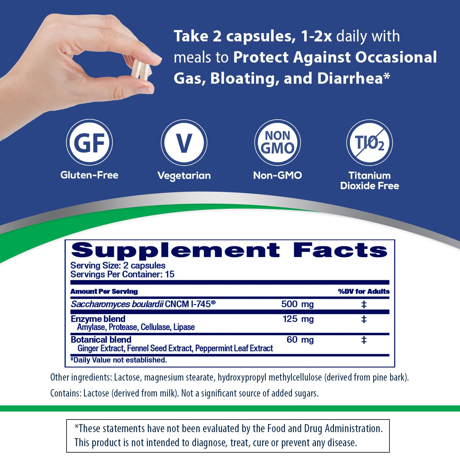 Florastor Advanced Gas and Bloat Probiotic, Digestive Enzymes and Botanicals, Plus Probiotics for Digestive Health, 30 Capsules Florastor buy supplements canada