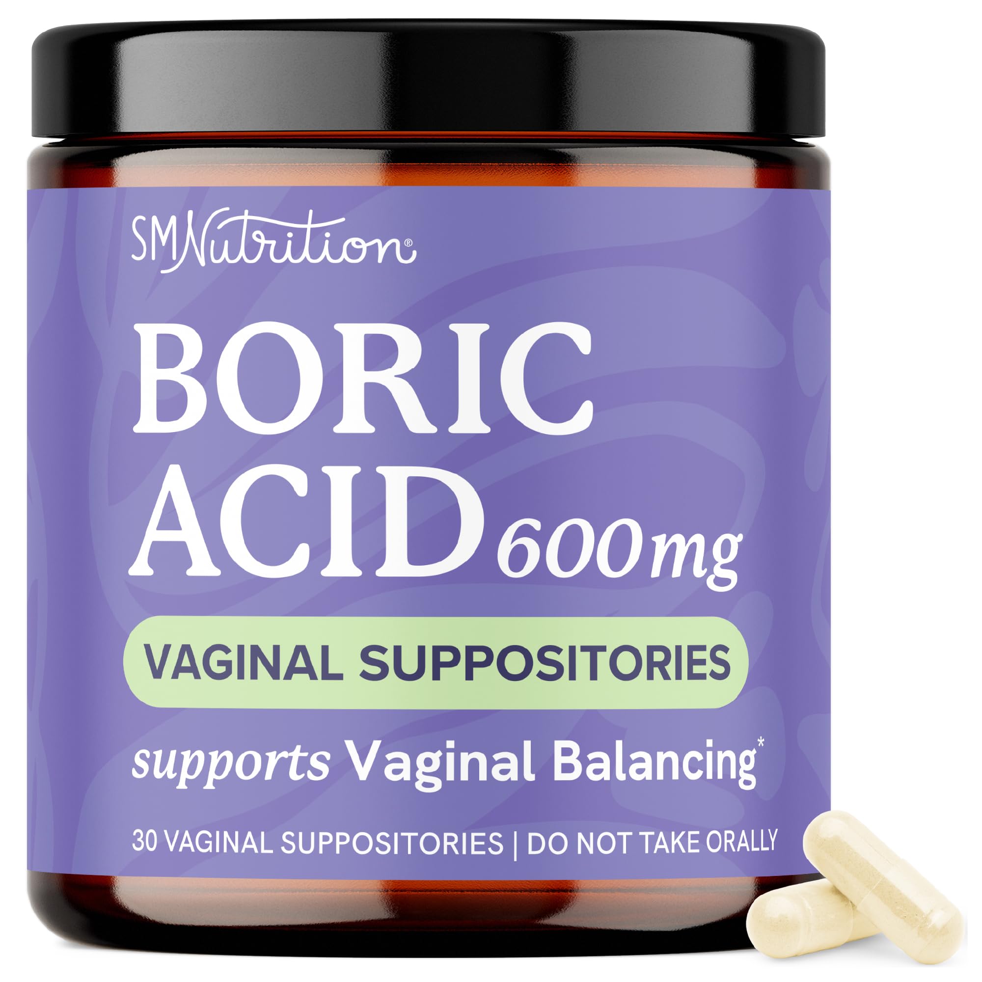 Boric Acid Suppositories for Women 600mg | pH Balance, Vaginal Odor & Itching | Feminine Hygiene & Intimate Health Support | Boric Acid for Women Vaginal Suppositories | Unscented, Vegan | 30 Ct SMNutrition buy supplements canada