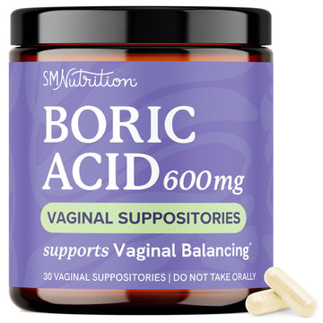 Boric Acid Suppositories for Women 600mg | pH Balance, Vaginal Odor & Itching | Feminine Hygiene & Intimate Health Support | Boric Acid for Women Vaginal Suppositories | Unscented, Vegan | 30 Ct SMNutrition buy supplements canada
