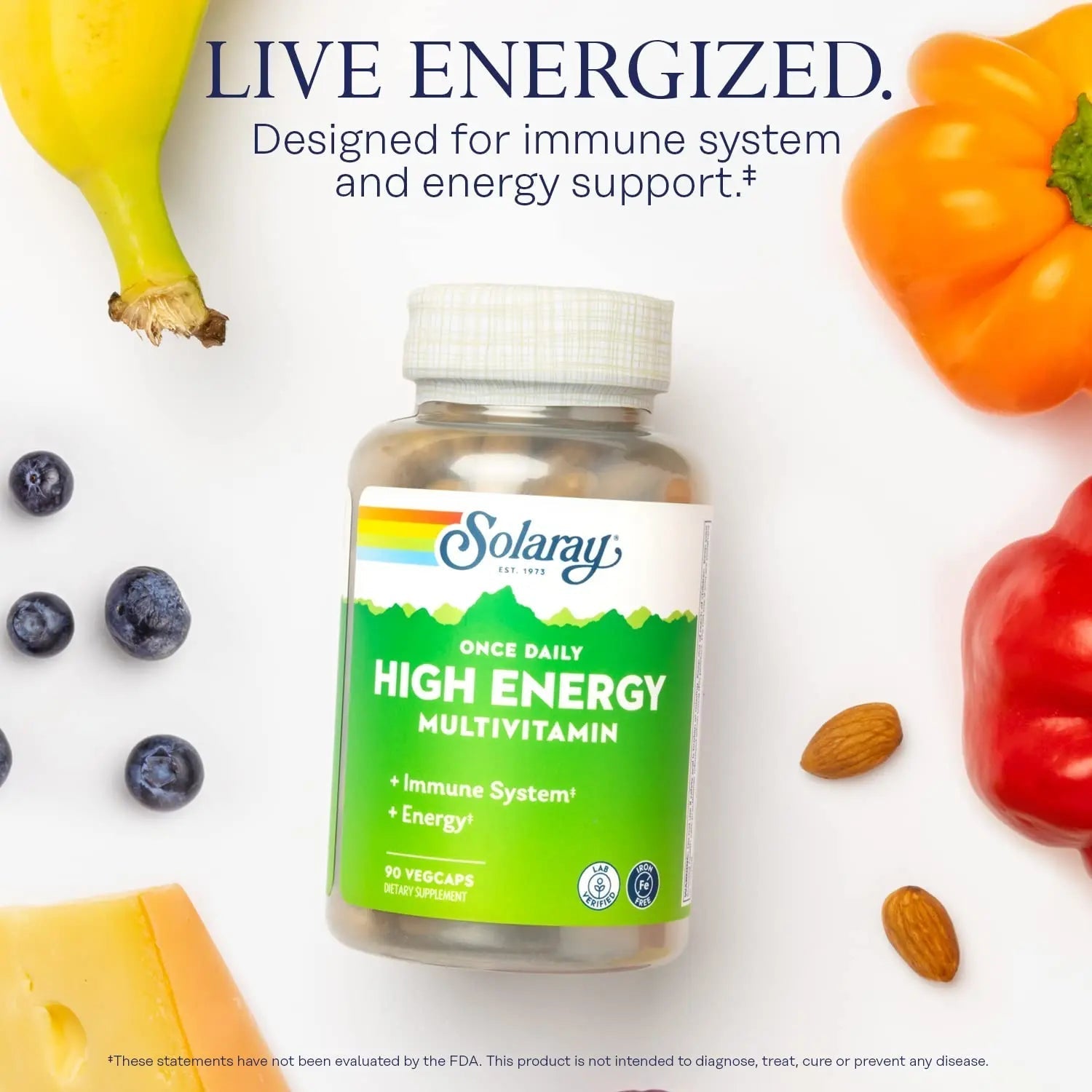 SOLARAY Once Daily High Energy Multivitamin, Iron Free, Immune System and Energy Support, Whole Food and Herb Base Ingredients SOLARAY buy supplements canada