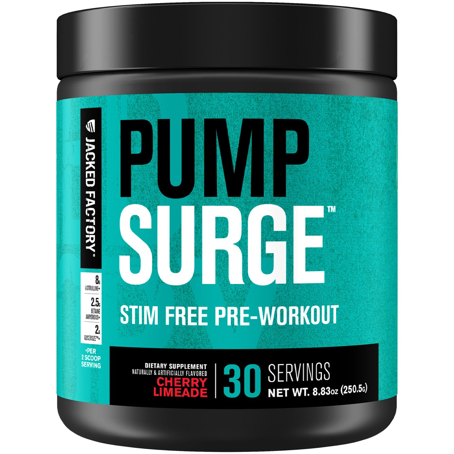 Jacked Factory Pumpsurge Caffeine Free Pre Workout for Men & Women - Booster & Stim Free Pre Workout - Intense Pumps, Enhanced Focus - 30 Servings, Cherry Limeade 8.83oz Jacked Factory buy supplements canada