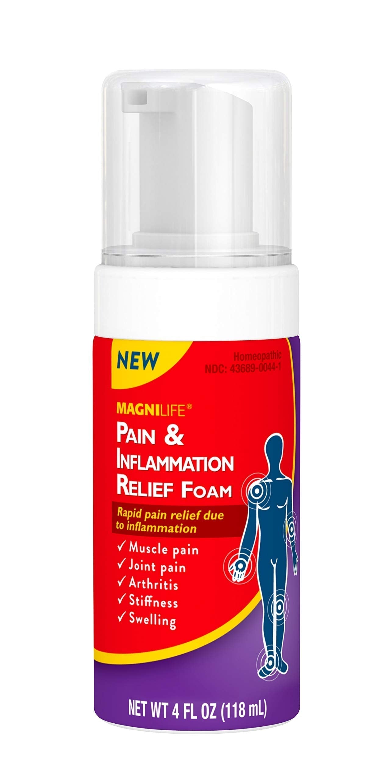 MagniLife Pain & Inflammation Relief Foam, 4 oz, Non-Greasy Arthritis Pain Reliever for Muscle, Joint, Knee, Hip, Back, Foot, Helps Ease Stiffness, Soreness, Swelling & Everyday Discomfort MagniLife buy supplements canada