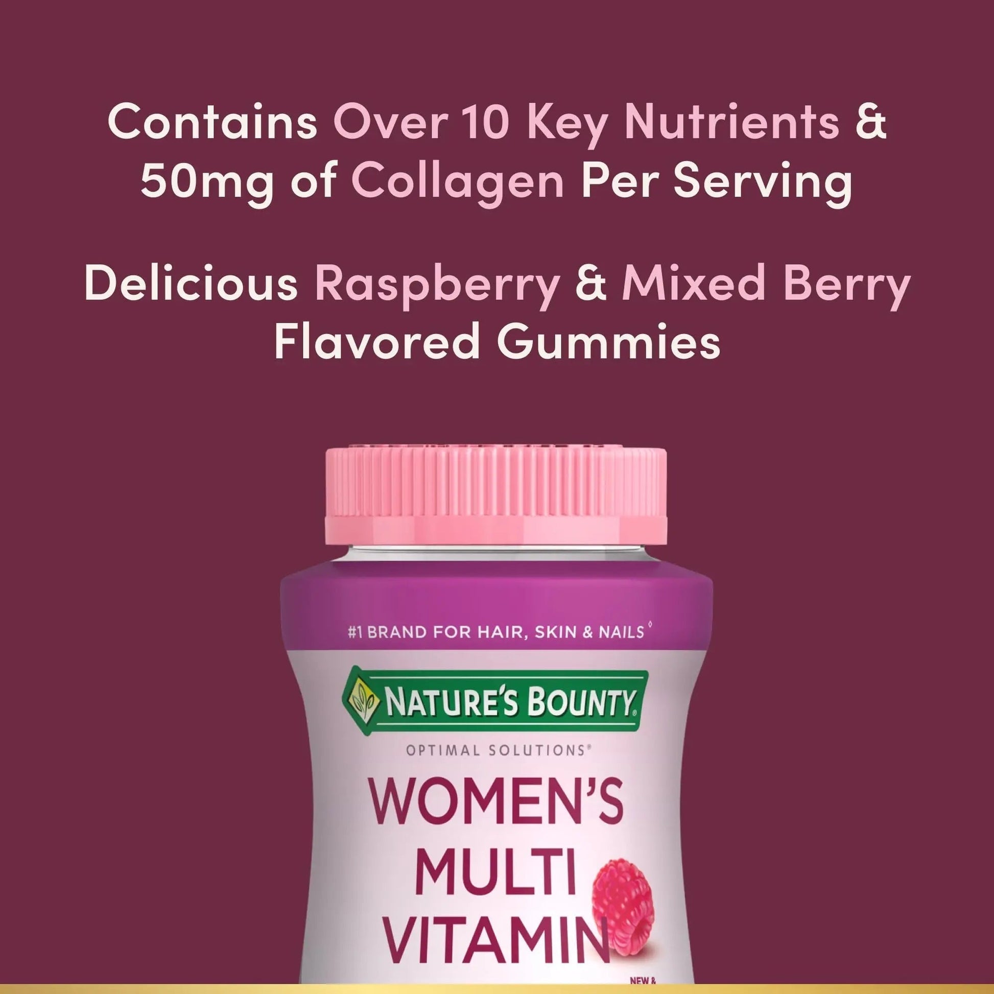 Nature's Bounty Optimal Solutions, Women's Multivitamin Gummies for Immune Support, Cellular Energy Support, Bone Health Nature's Bounty buy supplements canada