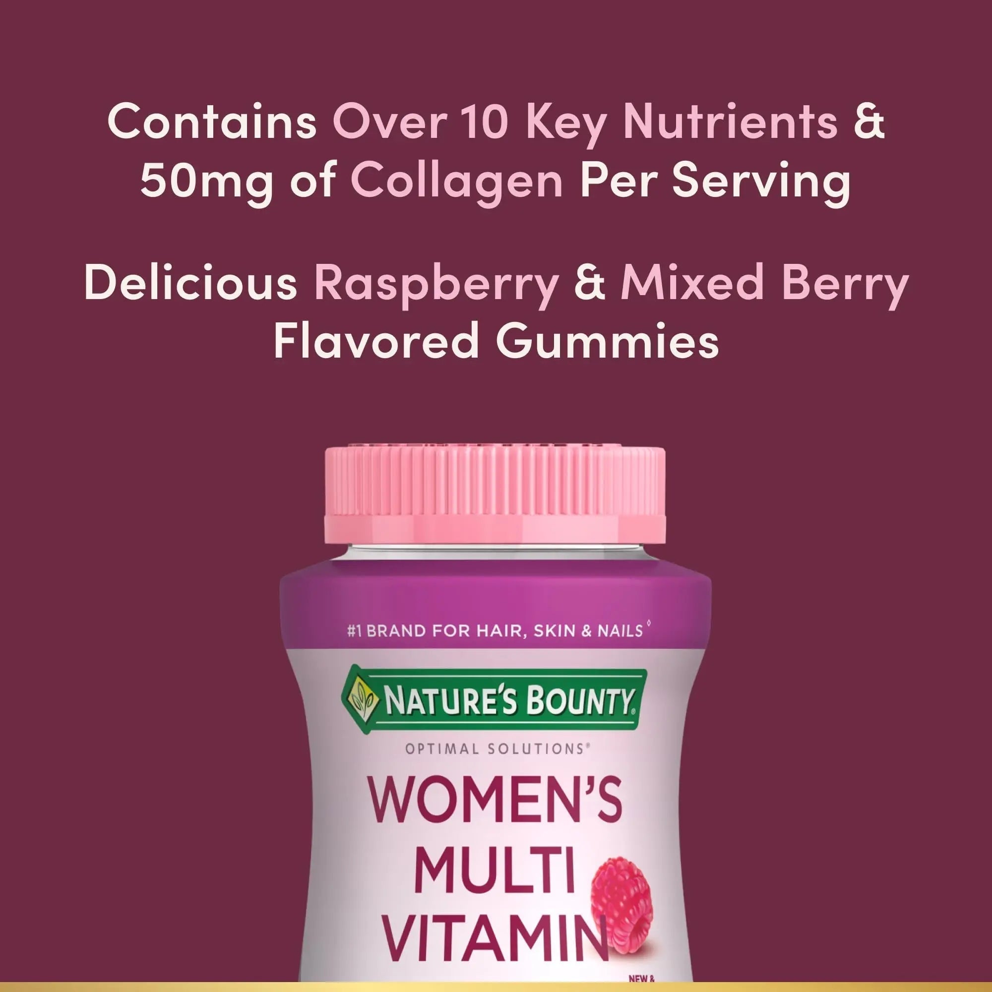Nature's Bounty Optimal Solutions, Women's Multivitamin Gummies for Immune Support, Cellular Energy Support, Bone Health Nature's Bounty buy supplements canada