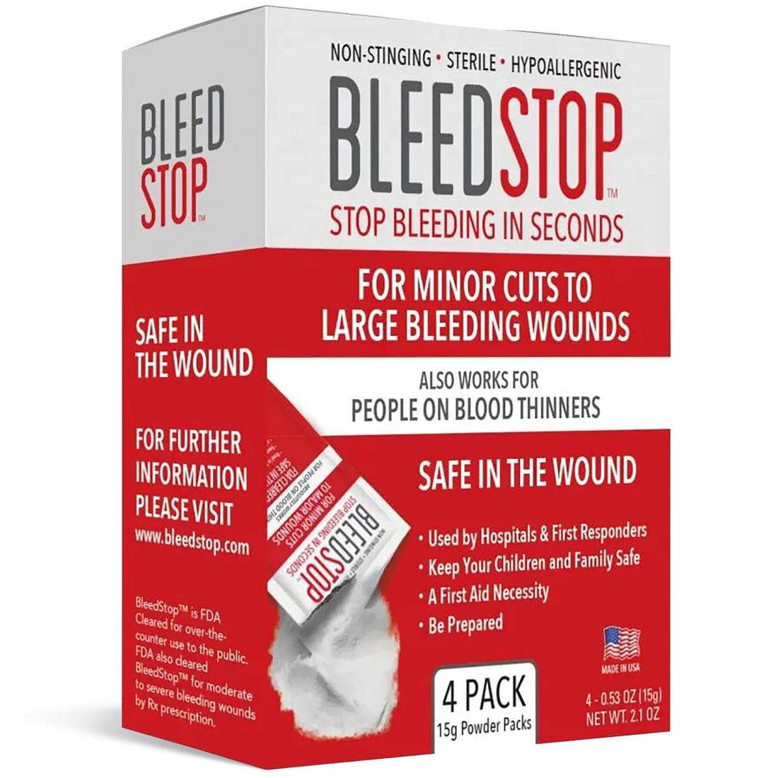 BleedStop™ First Aid Powder for Blood Clotting, Trauma Kit, Blood Thinner BleedStop buy supplements canada
