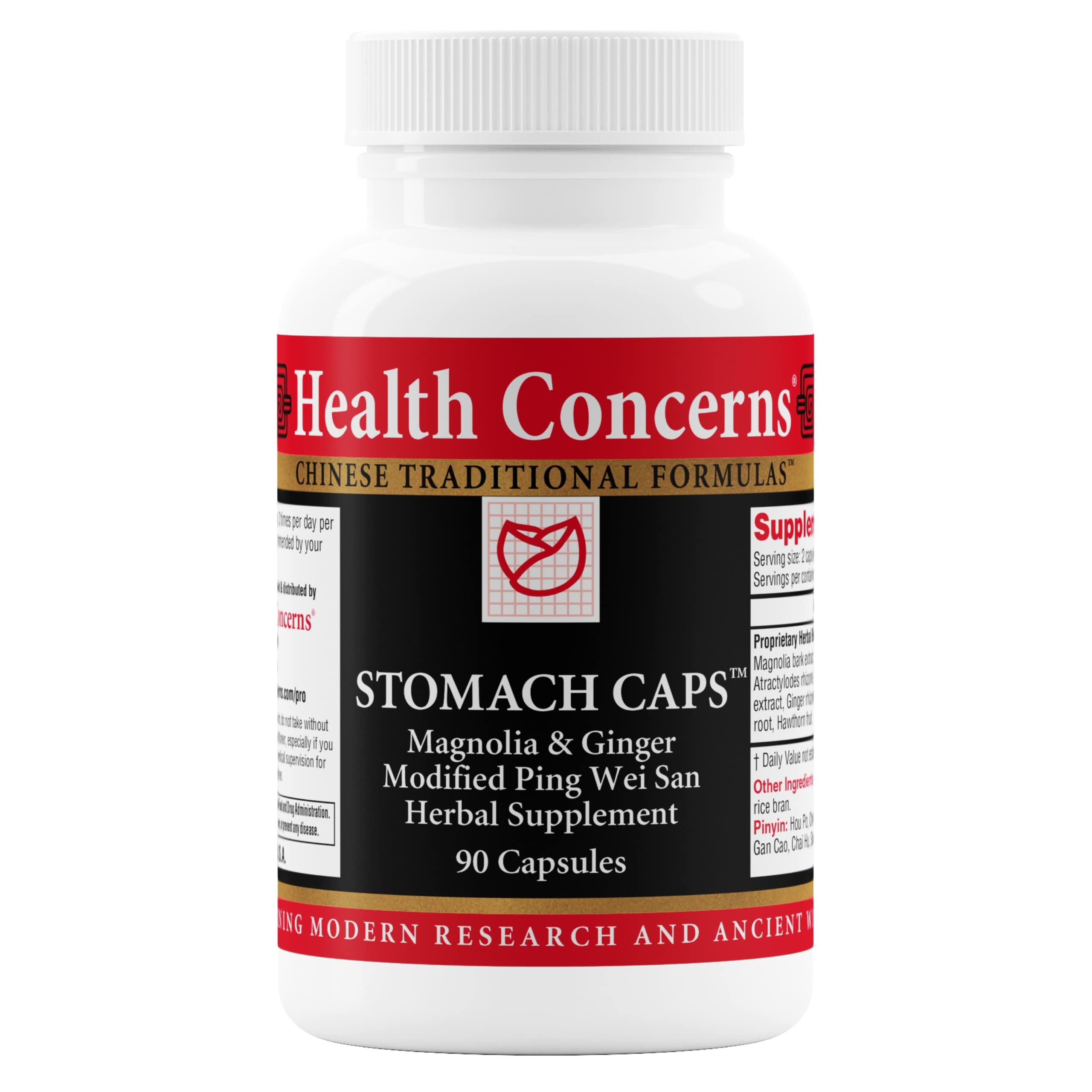 Health Concerns Stomach Caps – Digestive Support & Gut Health – Bloating & Gas Relief – Ginger & Magnolia Bark Chinese Herbal Supplement for Men & Women – Modified Ping Wei San – 90 Capsules Health Concerns buy supplements canada
