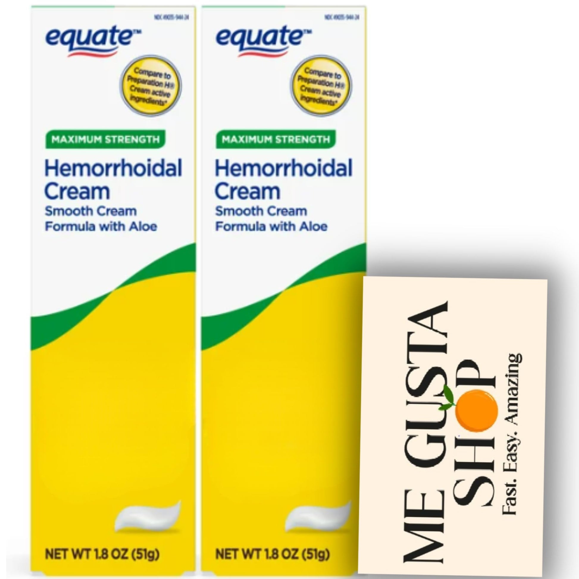 Equate Hemorrhoidal Cream,1.8 Oz (Pack of 02) Total 2 + me Gusta Sticker ME GUSTA SHOP buy supplements canada