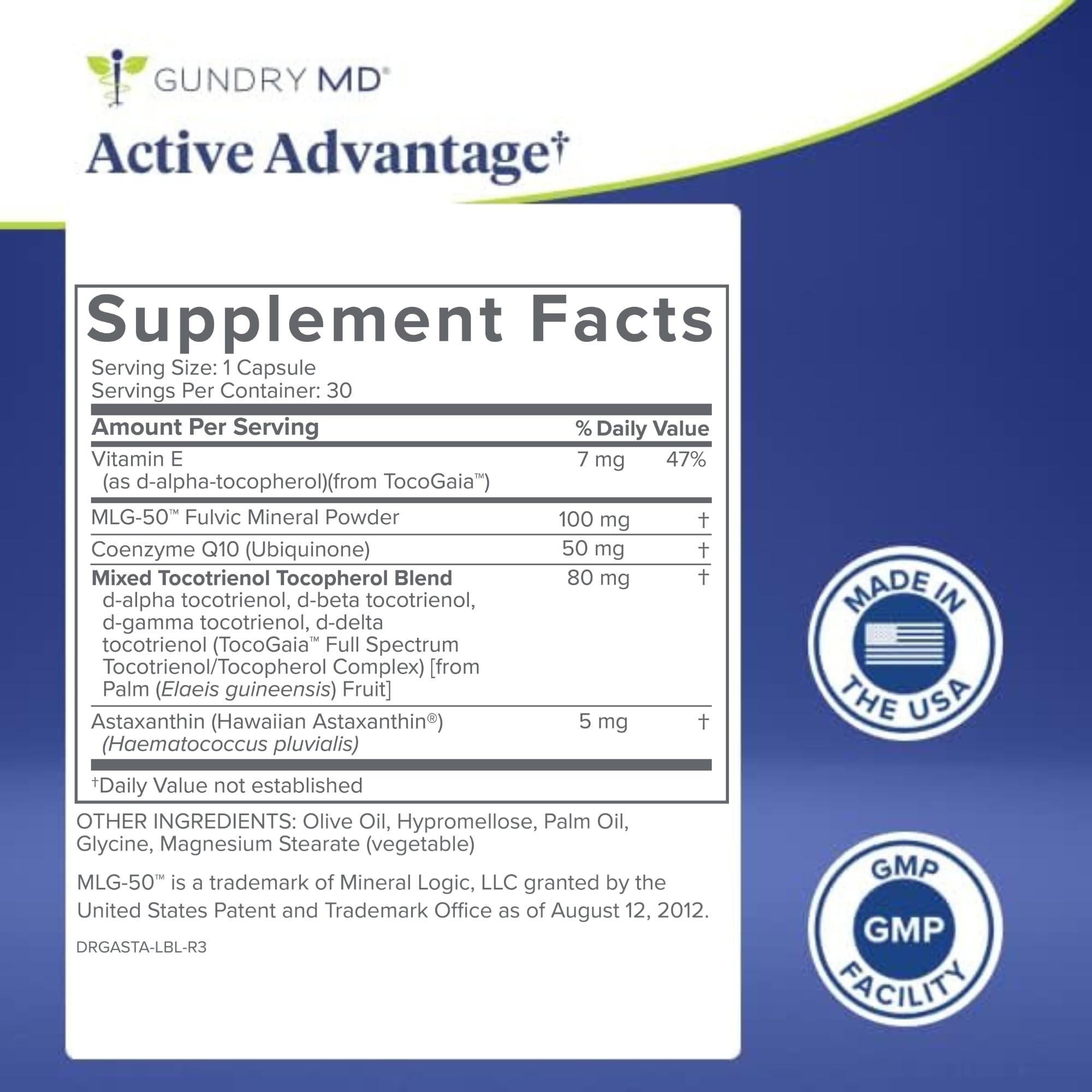 Gundry MD® Active Advantage Astaxanthin and CoQ10 Supplement to Support Energy, Strength and Metabolism, 30 Count Gundry MD buy supplements canada