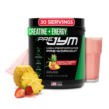 JYM Supplement Science Pre JYM Pineapple Strawberry Pre Workout Powder for Men & Women, BCAAs, Nootropics, Creatine HCI, Citrulline, Beta-Alanin JYM Supplement Science buy supplements canada