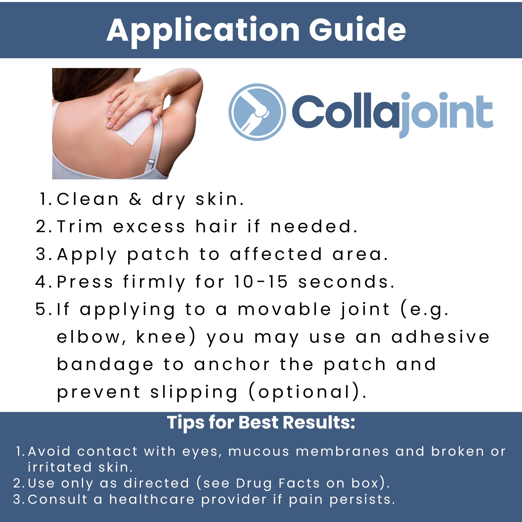 Collajoint Maximum-Strength Lidocaine 4% & Menthol 1% Hydrogel Pain Relief Patch with Arnica Montana Flower Extract-Temporary Numbing & Cooling Relief for Sore Muscles, Stiff Joints & Arthritis Collajoint buy supplements canada