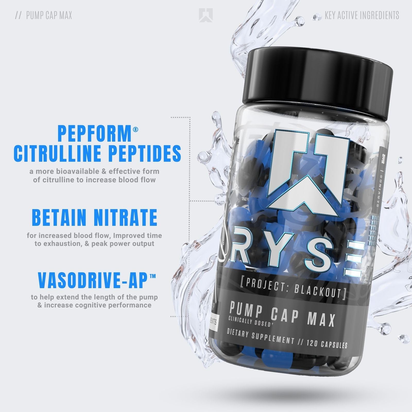 RYSE Up Supplements Project Blackout Pump Cap Max | Stimulant Free Pump Formula RYSE Up Supplements buy supplements canada