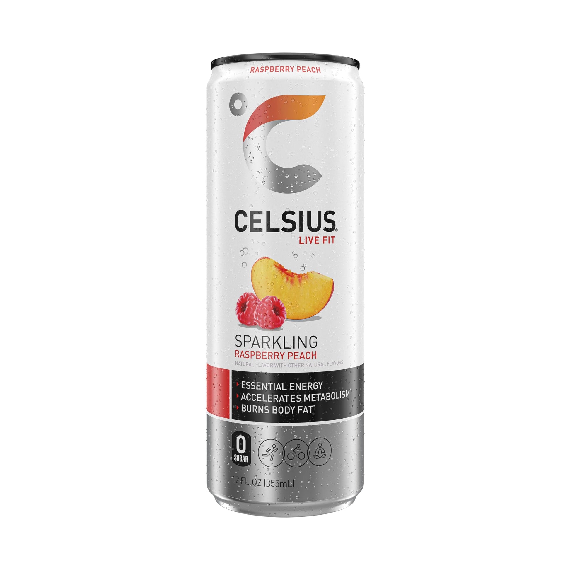 CELSIUS Sparkling Raspberry Peach, Functional Essential Energy Drink 12 Fl Oz (Pack of 12) CELSIUS buy supplements canada