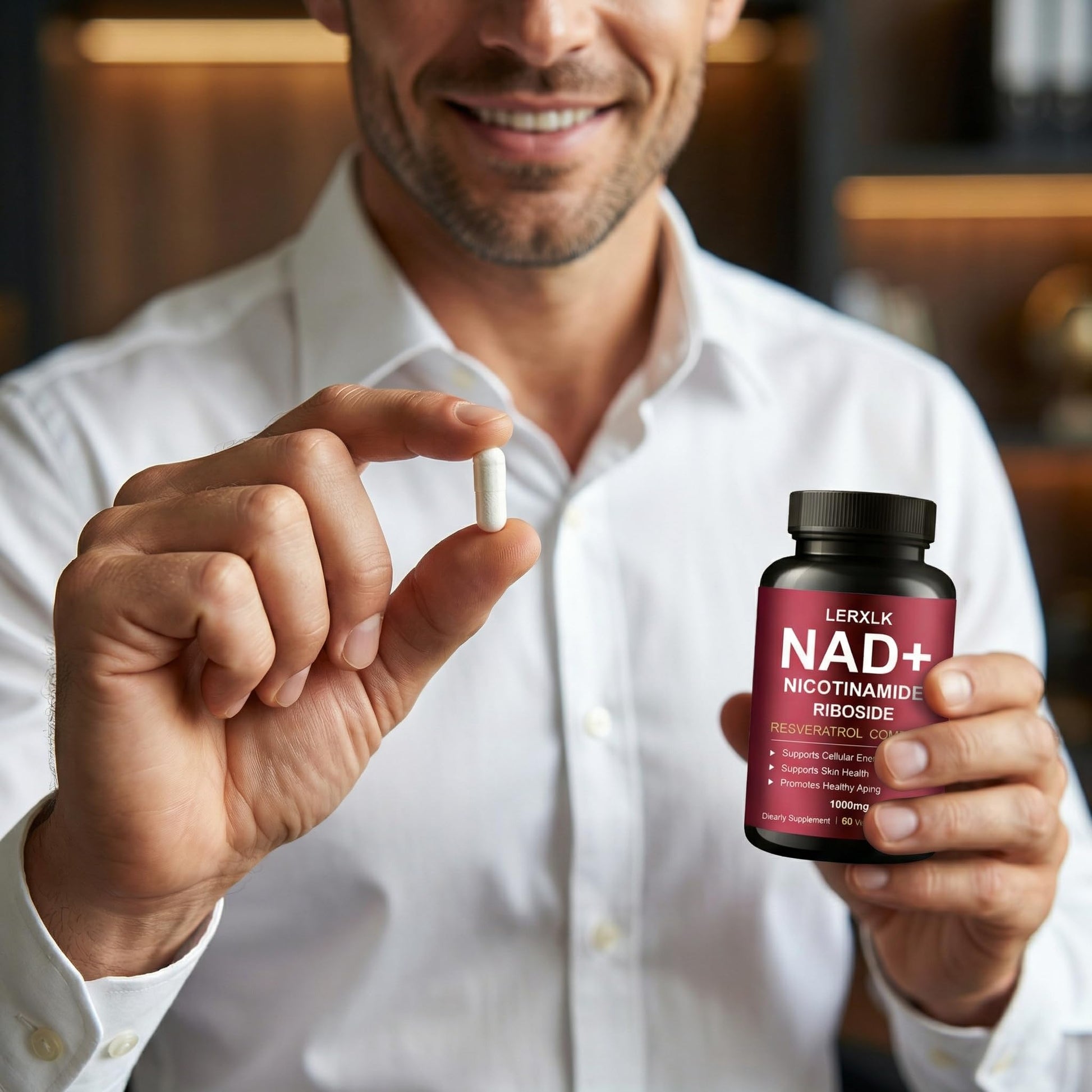 LERXLK NAD+ Supplement 1000mg – Liposomal Nicotinamide Riboside with Resveratrol, Advanced Cellular Energy & Healthy Aging Support, 60 Vegetarian Capsules LERXLK buy supplements canada