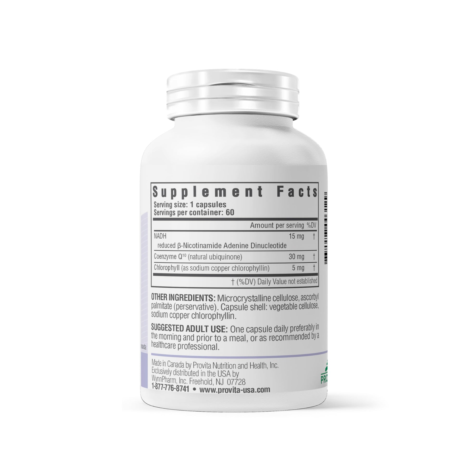 PROVITA NADH+ Forte | Cognitive Support Supplement with NADH, Coenzyme Q10 & Chlorophyll | Energy Support, Focus, Mental Clarity & Brain Health | Vegan Capsules | High Absorption Cellular Formula PROVITA buy supplements canada