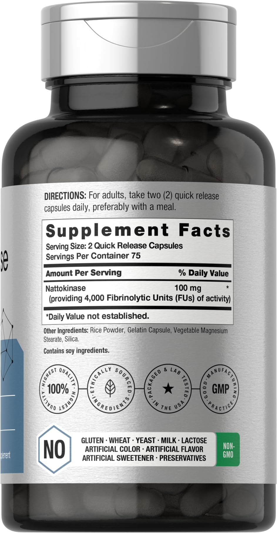 Horbäach Nattokinase Supplement 4000 FU | 150 Capsules | Non-GMO, Gluten Free Horbäach buy supplements canada
