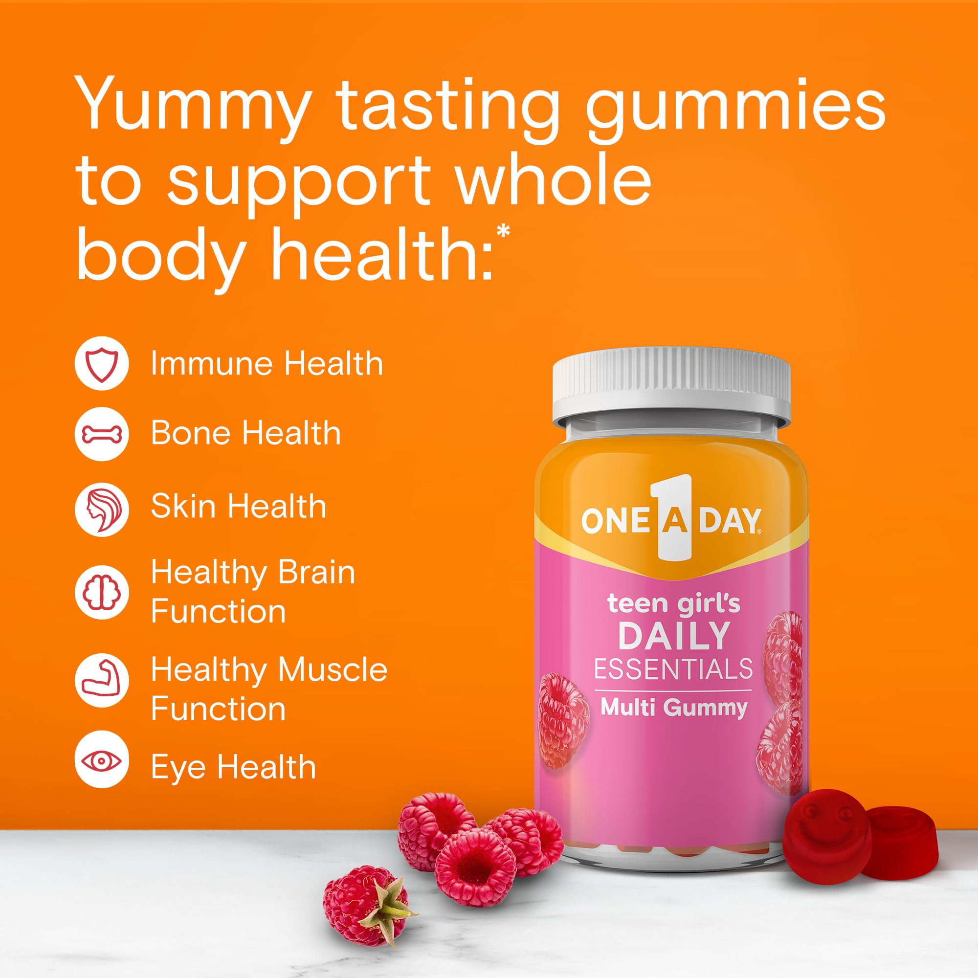 One A Day Teen Girl’s Daily Essentials Multivitamin Gummies, Teen Girl Multivitamins with Biotin, Vitamin B12 and B6, Vitamin C ONE A DAY buy supplements canada
