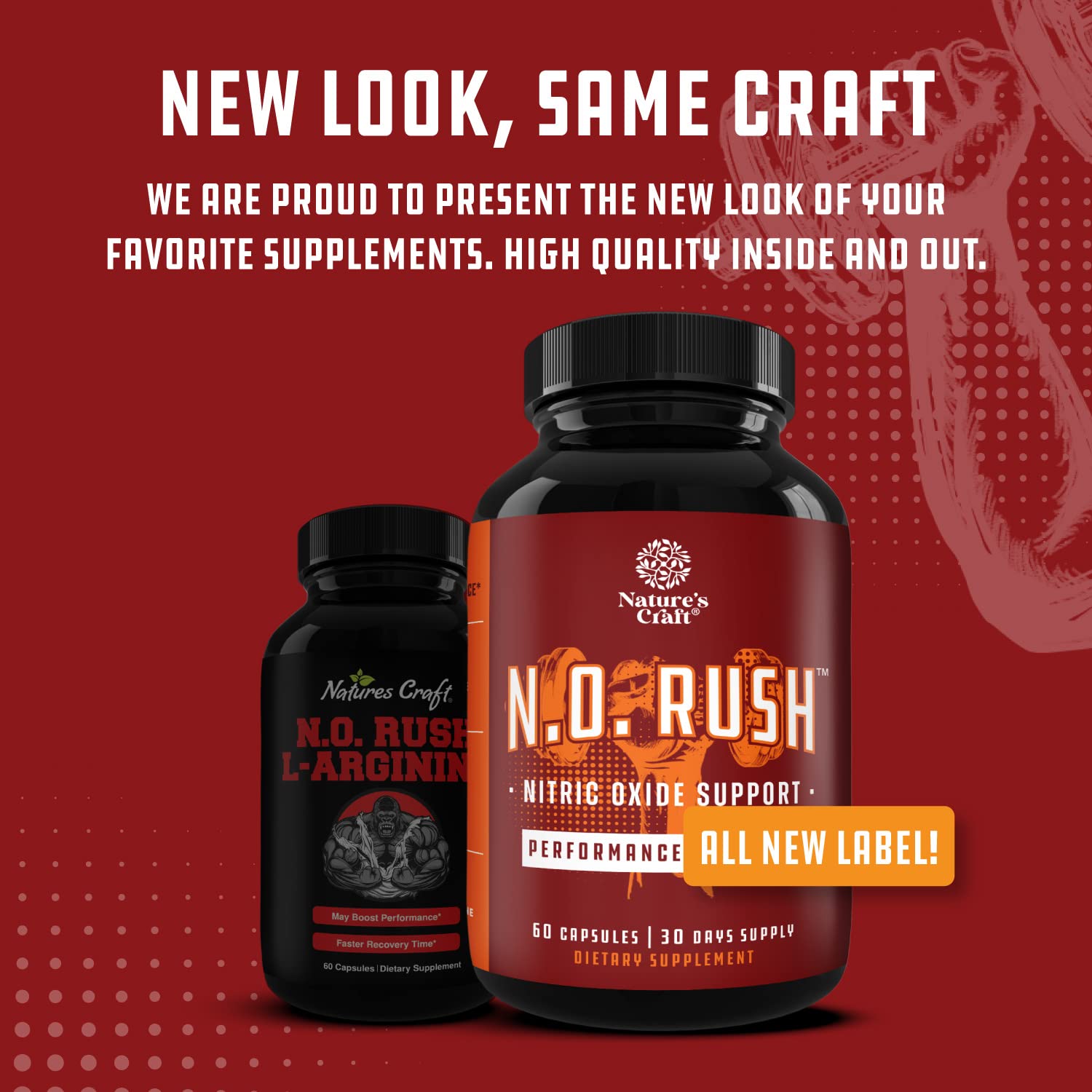 Nitric Oxide Support Pills - Natural Workout Supplement & Exercise Enhancer - Boost Energy Natures Craft buy supplements canada