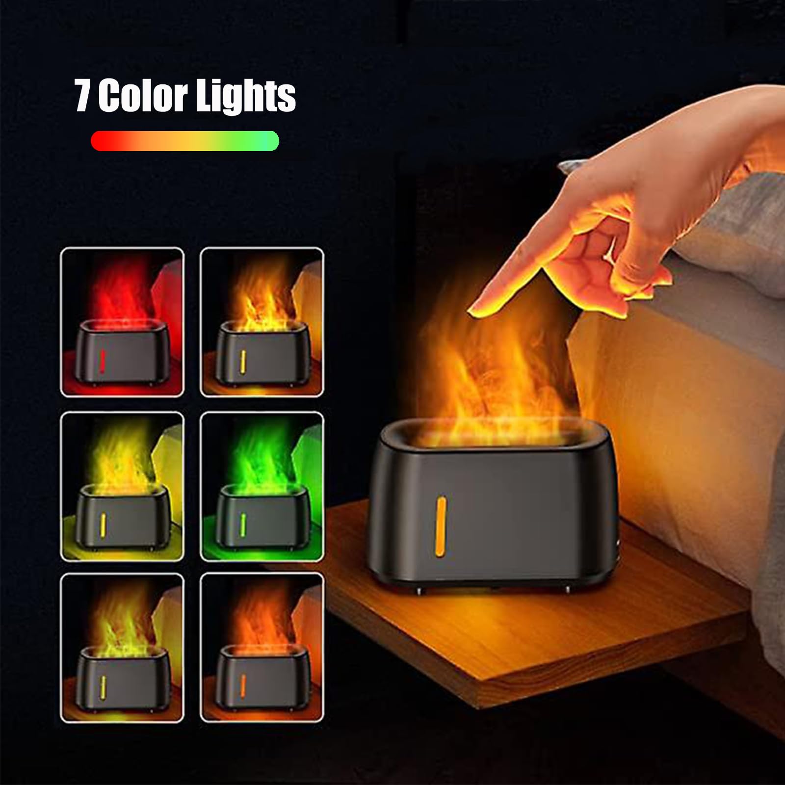 Flame Diffuser Humidifier 240ML for Essential Oils, Smart Timing with 7 Changeable Colors, Dual Mist AOSUMWITHU buy supplements canada