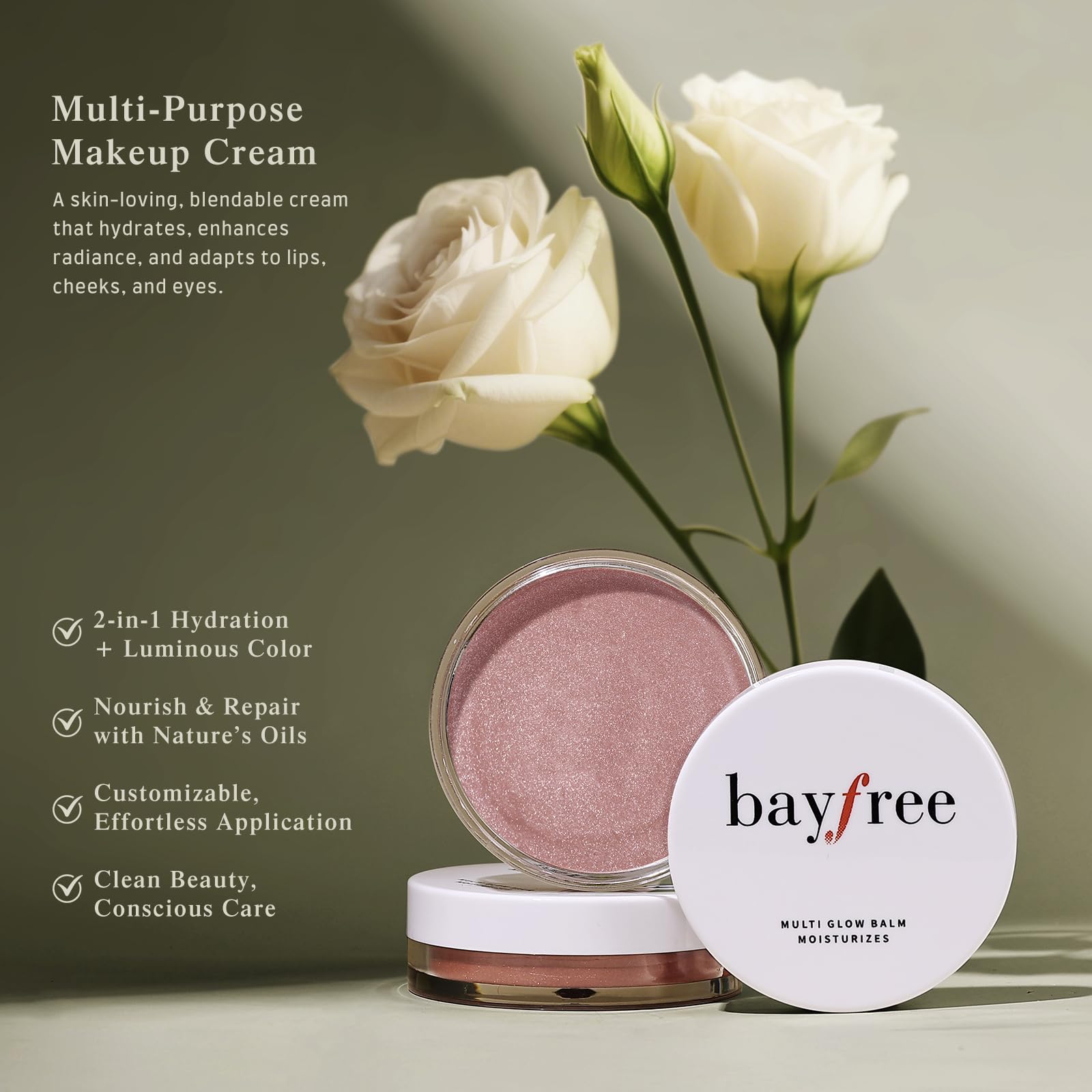 bayfree Multi Glow Balm, Cream Blush for Cheeks, Blush Balm Face Makeup, Radiant Finish, Hydrating, Creamy, Lightweight & Blendable Color, Face Makeup 0.63 Oz bayfree buy supplements canada