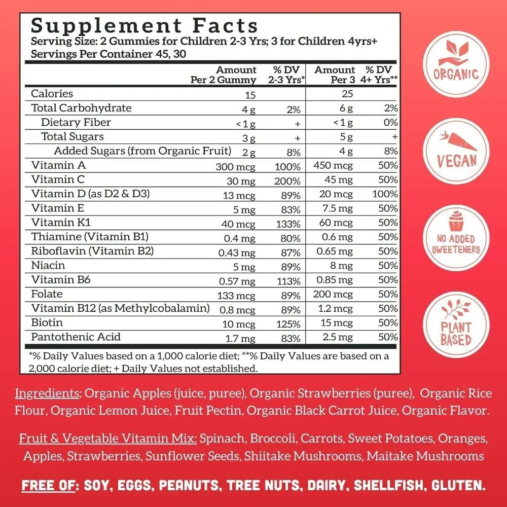 Llama Naturals Real Fruit Multivitamin Gummies | Kids & Women's Whole Food-Based Vitamins | No Added Cane Sugar | Llama Naturals buy supplements canada
