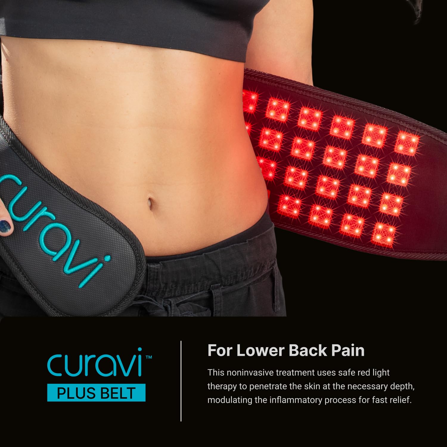 CURAVI Plus™ Wearable Red Light Therapy Belt for Lower Back Pain Relief - 160 Diodes - Safe and Effective CURAVI buy supplements canada