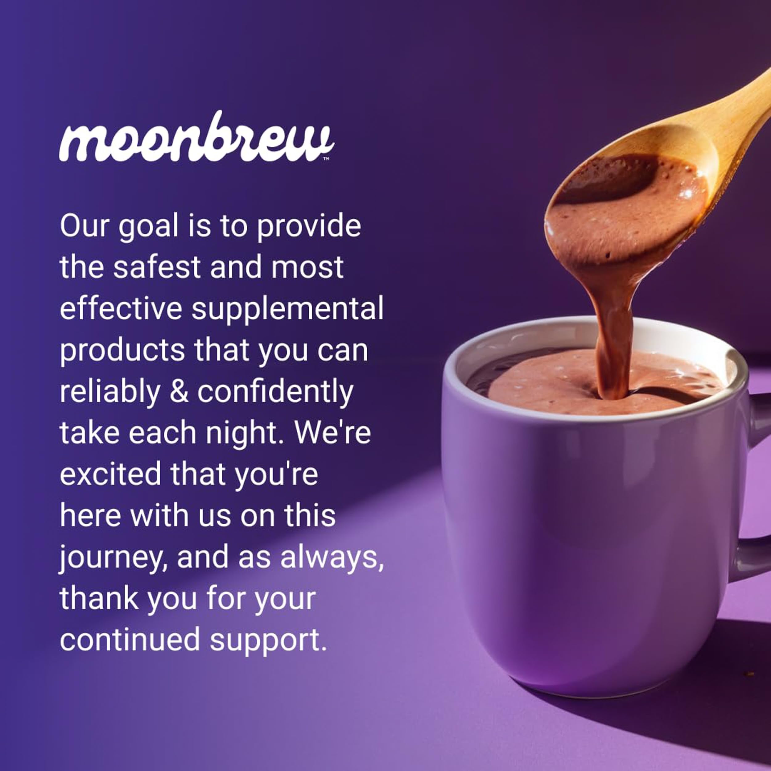 MoonBrew Nighttime Magnesium Hot Cocoa Jar, Natural Sleep Aid Drink Mix for Adults - Calming Melatonin-Free Sleep Support - Sleepy Hot Chocolate Powder with L-Theanine, MoonBrew buy supplements canada