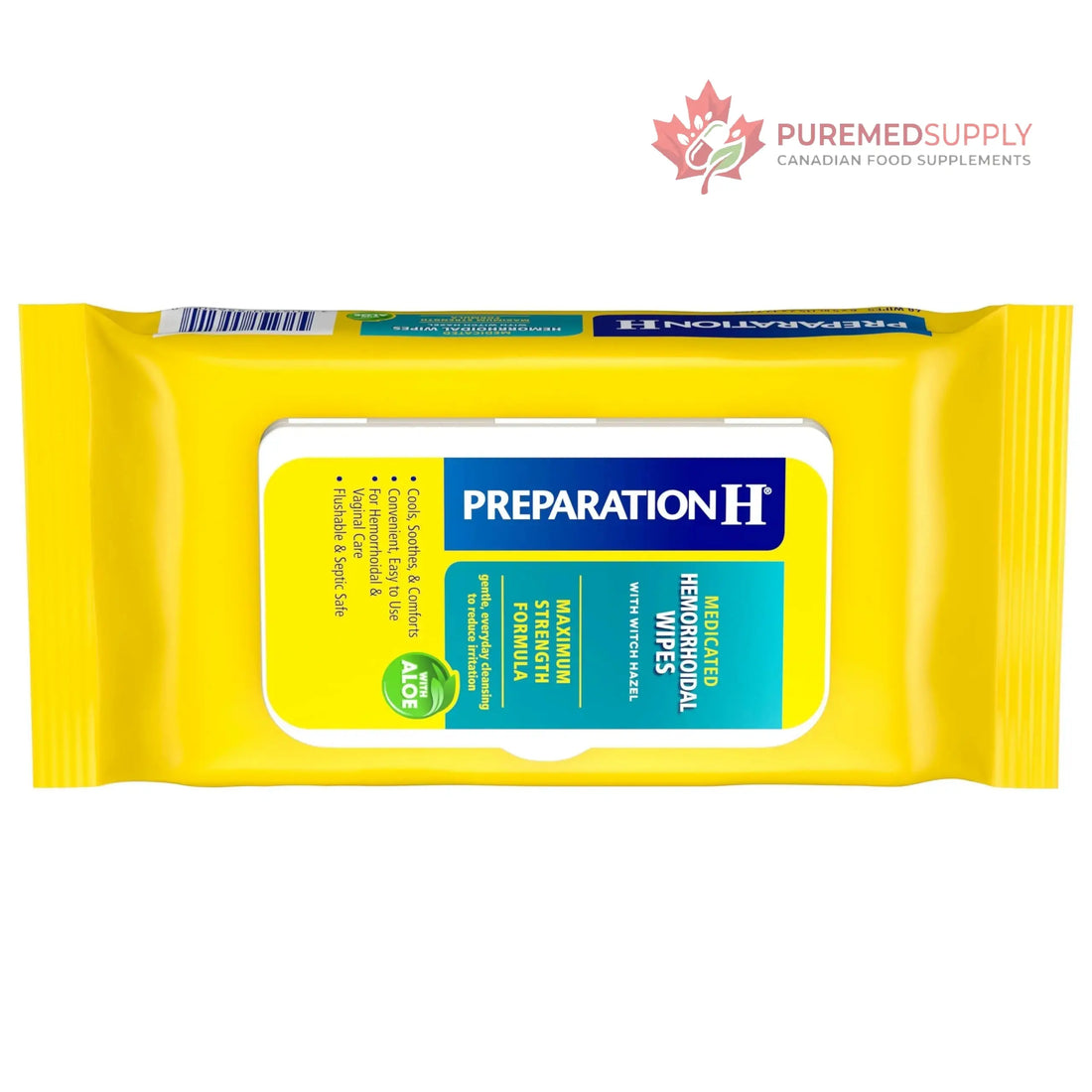 Preparation H Hemorrhoid Flushable Wipes with Witch Hazel for Skin Irritation Relief - 48 Count Preparation H buy supplements canada