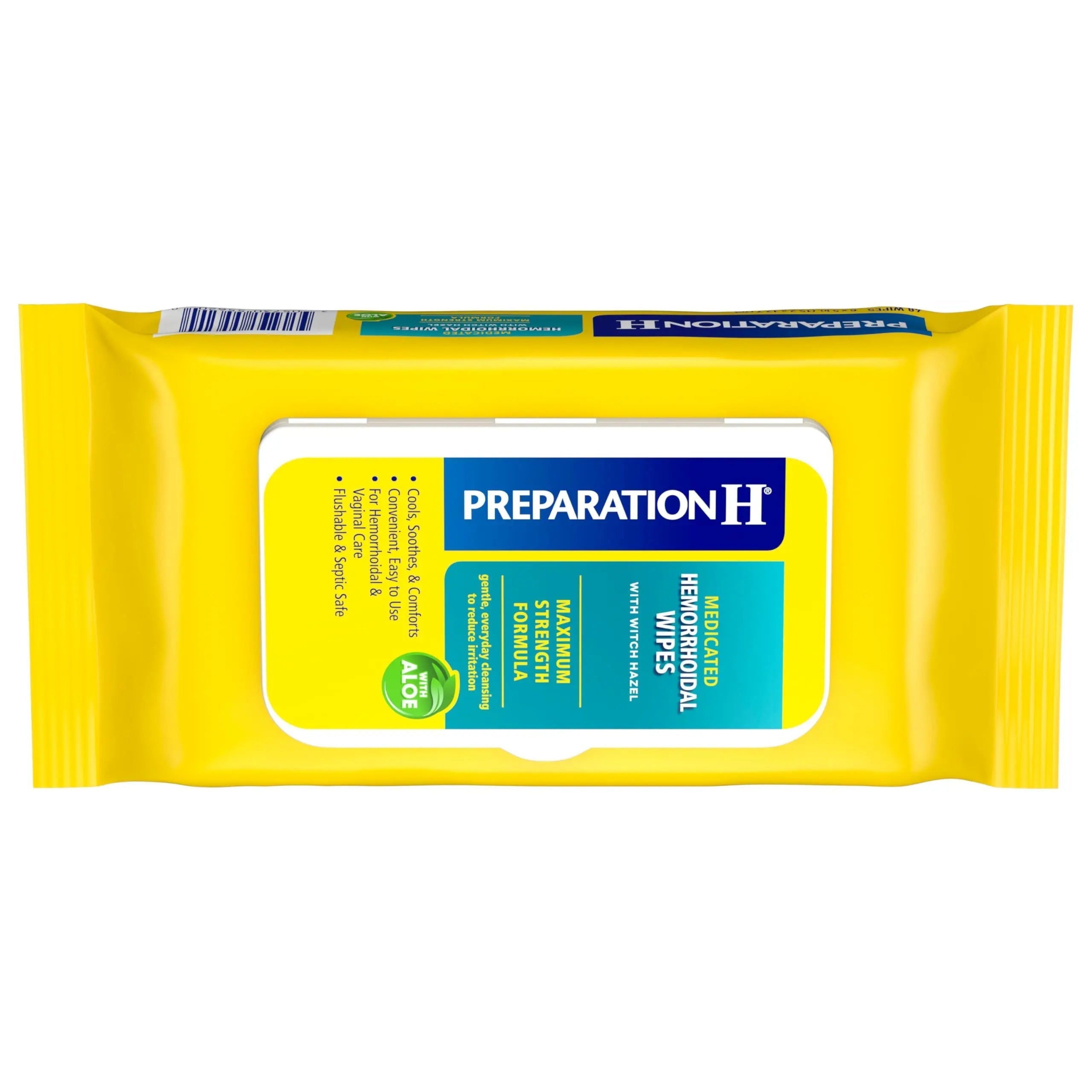 Preparation H Hemorrhoid Flushable Wipes with Witch Hazel for Skin Irritation Relief - 48 Count Preparation H buy supplements canada