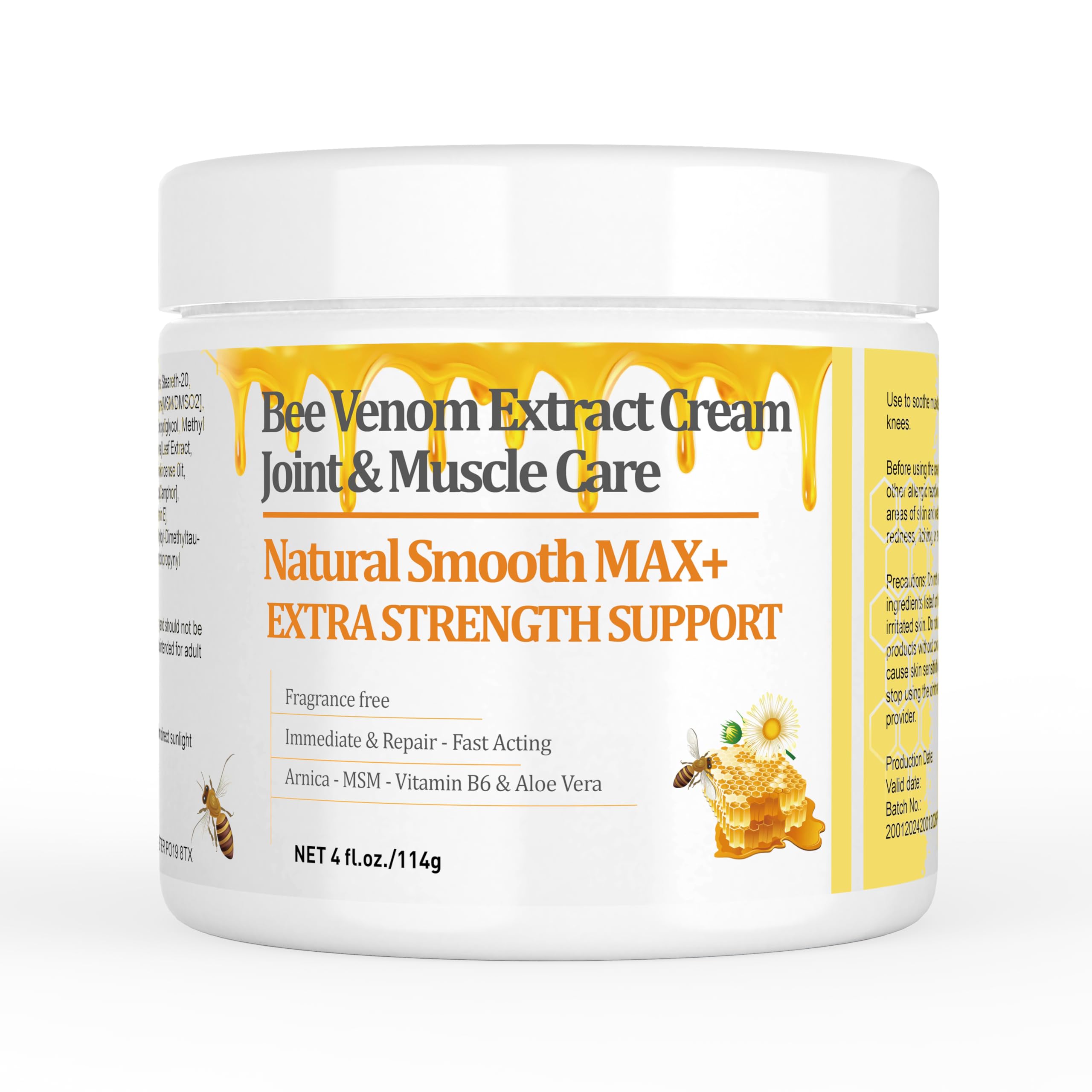 HIKCOSLLY New Zealand Bee Venom Cream, High Strength Recovery Muscle Joint Cream, Natural Organic, Soothe Back, Neck, Hands, Feet, Shoulder, Leg, Knee, Ankle Pain HIKCOSLLY buy supplements canada