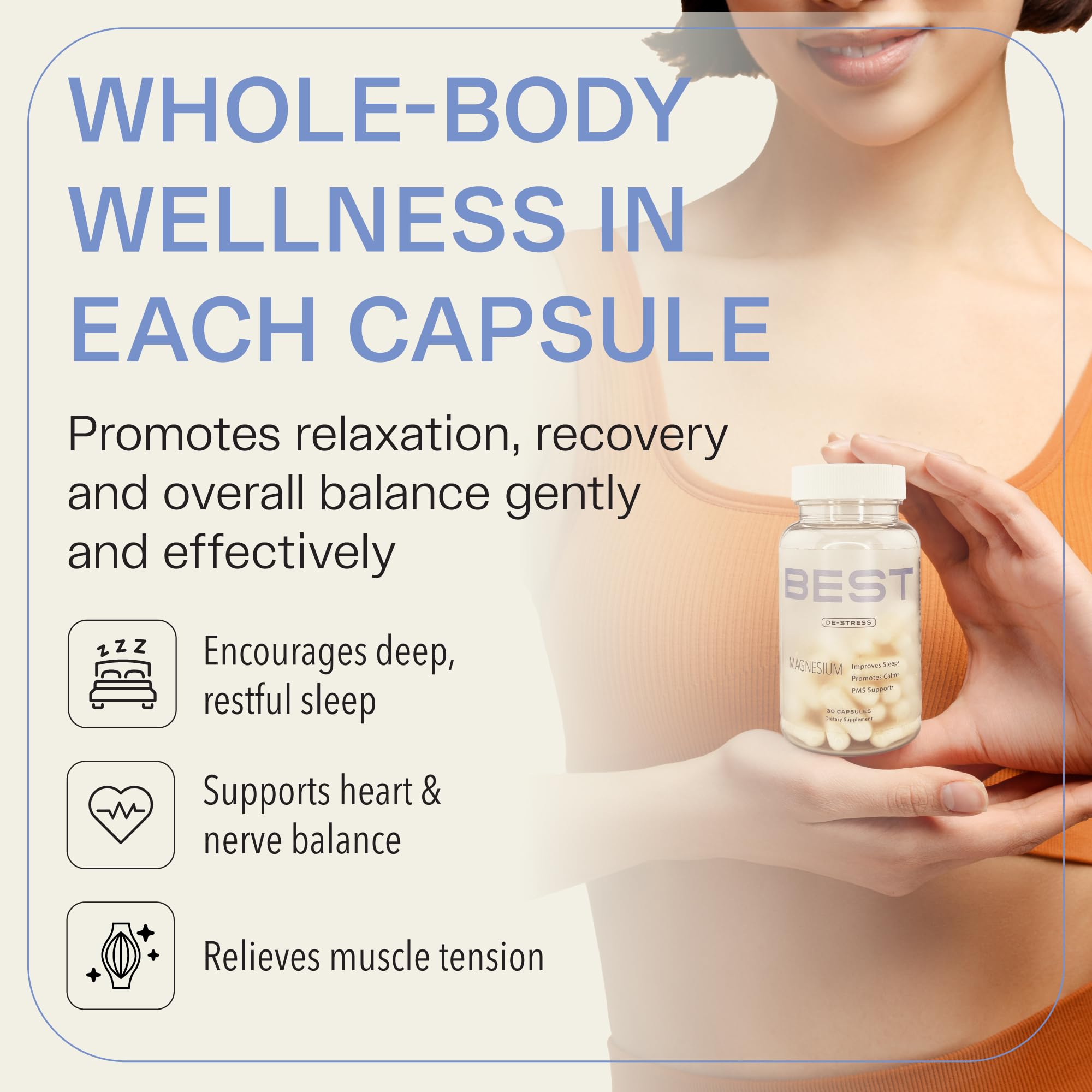 BEST Magnesium Glycinate Supplement for Women - High Absorption, Breakthrough for Sleep, Stress - Menopause Symptoms, Magnesium for Women Over 40 - Gentle on Stomach, Non-GMO, Vegan - 30 Day Supply BEST Supplements buy supplements canada