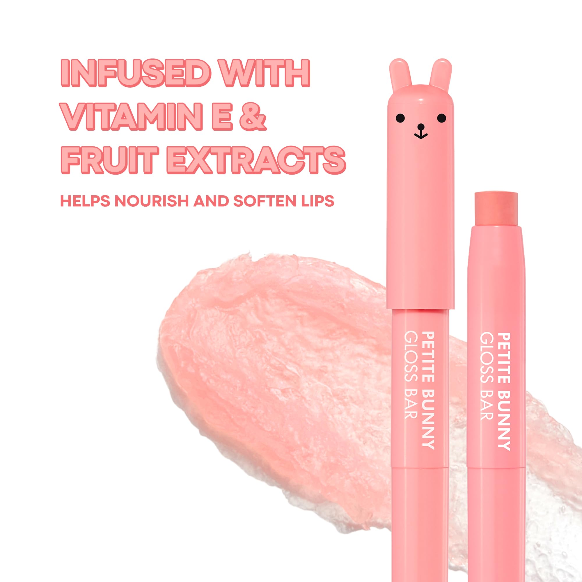 TONYMOLY Petit Bunny Lip Gloss – Easter Basket Stuffer, Cute Bunny Lip Crayon, Hydrating Korean Lip Gloss with Vitamin E for Soft, Juicy Cherry TONYMOLY buy supplements canada