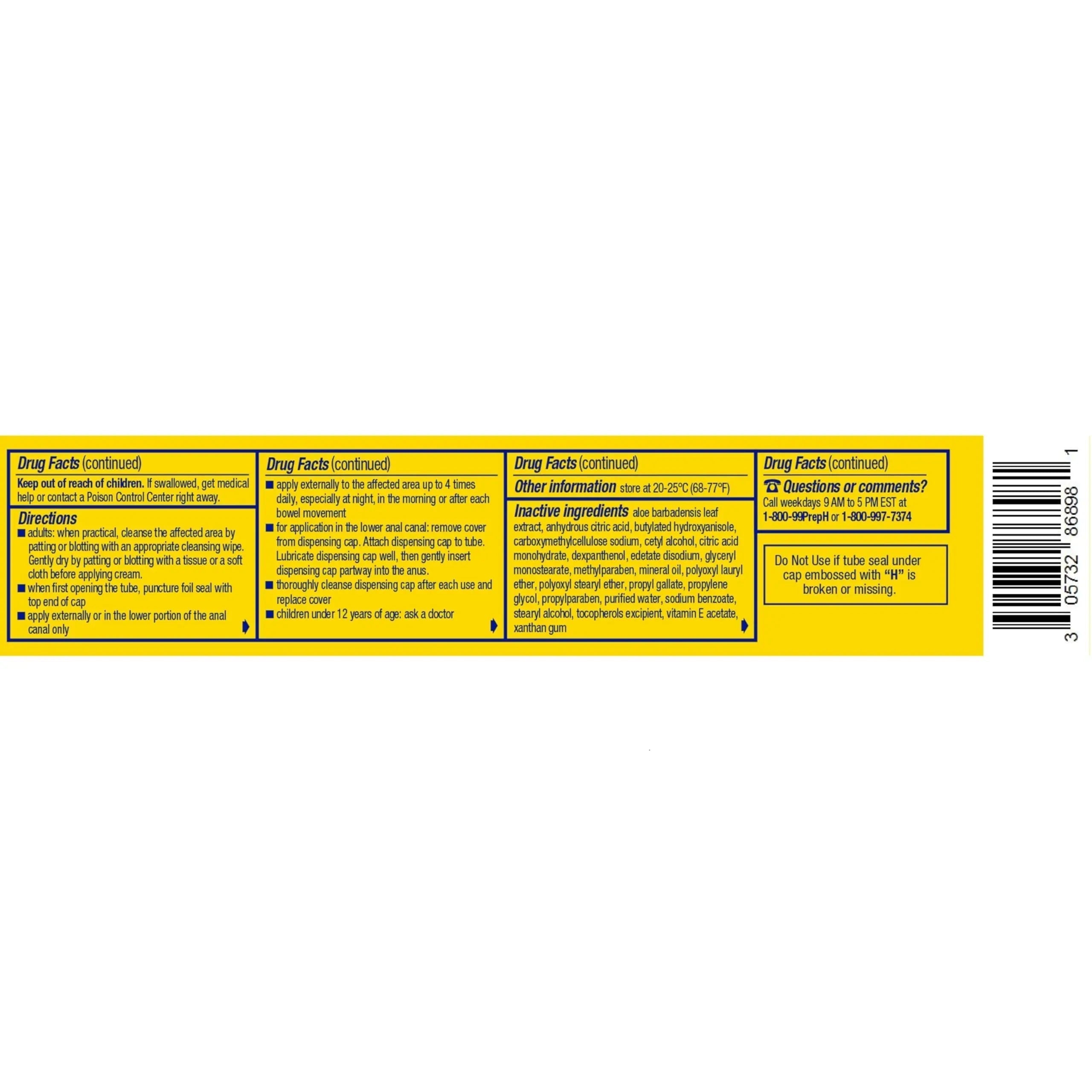 Preparation H Hemorrhoid Cream with Aloe for Multi-Symptom Relief - 1.8 Oz Tube Preparation H buy supplements canada
