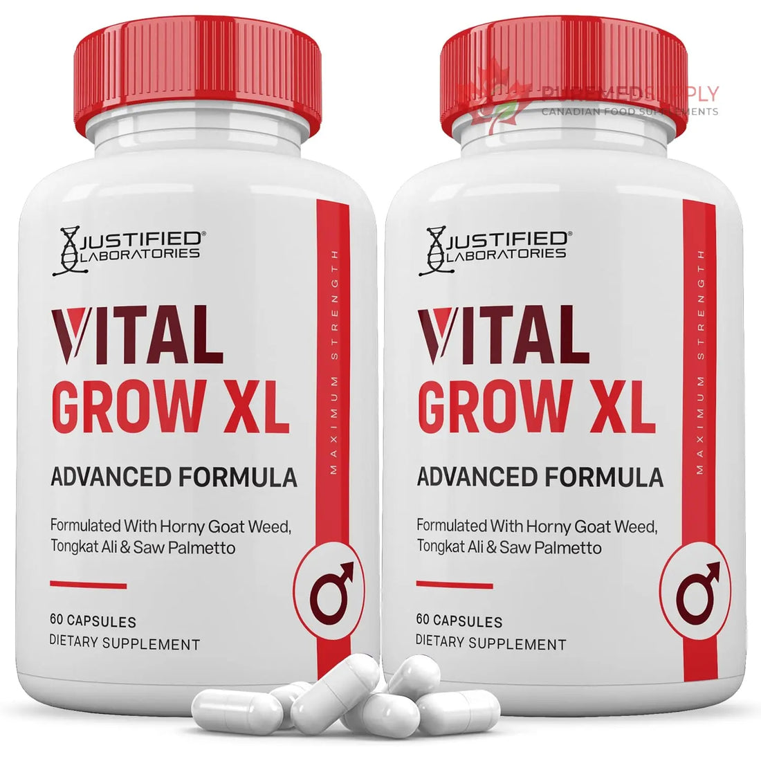 (2 Pack) Vital Grow XL Pills 1484MG Advanced Formula Proprietary Blend for Men 60 Capsules Justified Laboratories buy supplements canada