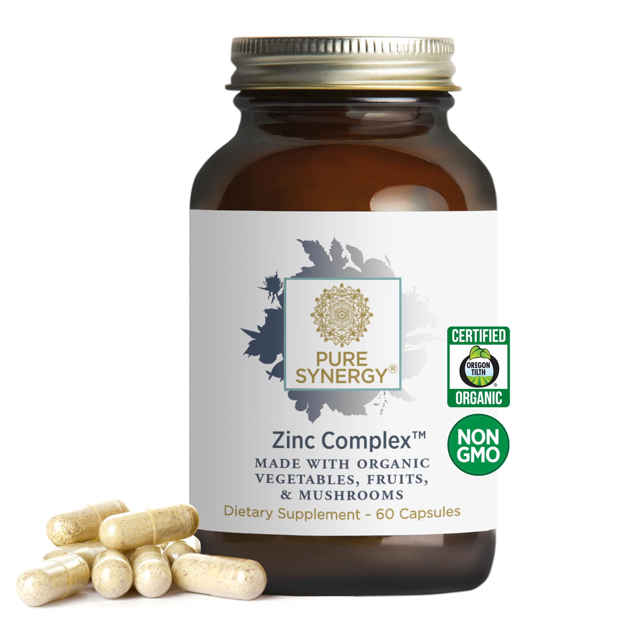 PURE SYNERGY Zinc Complex | Immune Support Supplement | Natural, Vegan Zinc Complex with Vitamin C and Organic Whole Foods | for Immune PURE SYNERGY buy supplements canada