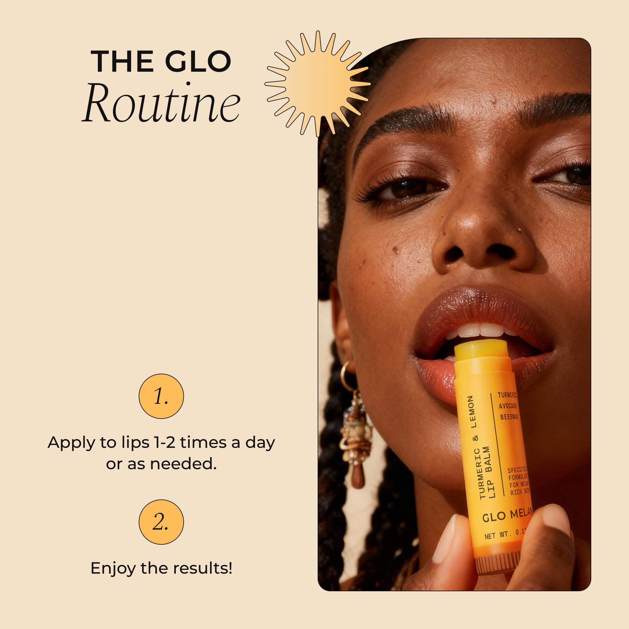 Glo Melanin All Natural Lemon and Turmeric Lip Balm - Natural Lip Balm Illuminate Your Smile Glo Melanin buy supplements canada