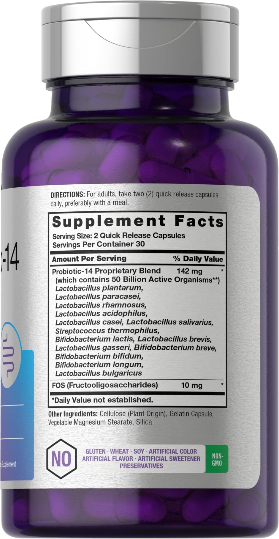 Horbäach Probiotics with Prebiotics | 60 Capsules | 50 Billion Active Organisms | Non-GMO Horbäach buy supplements canada